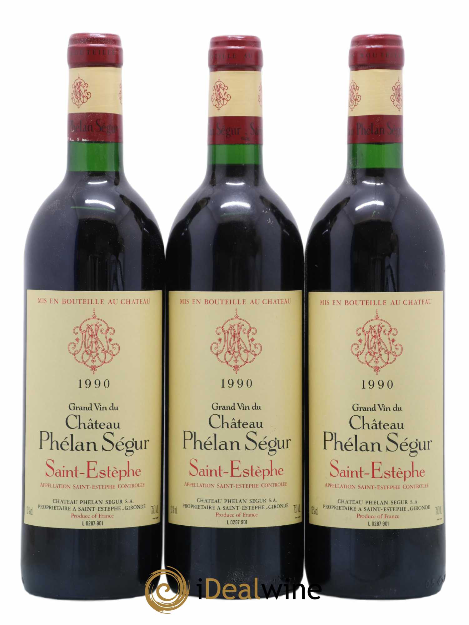 Château Phélan Ségur 1990 - Lot de 12 bouteilles - 2