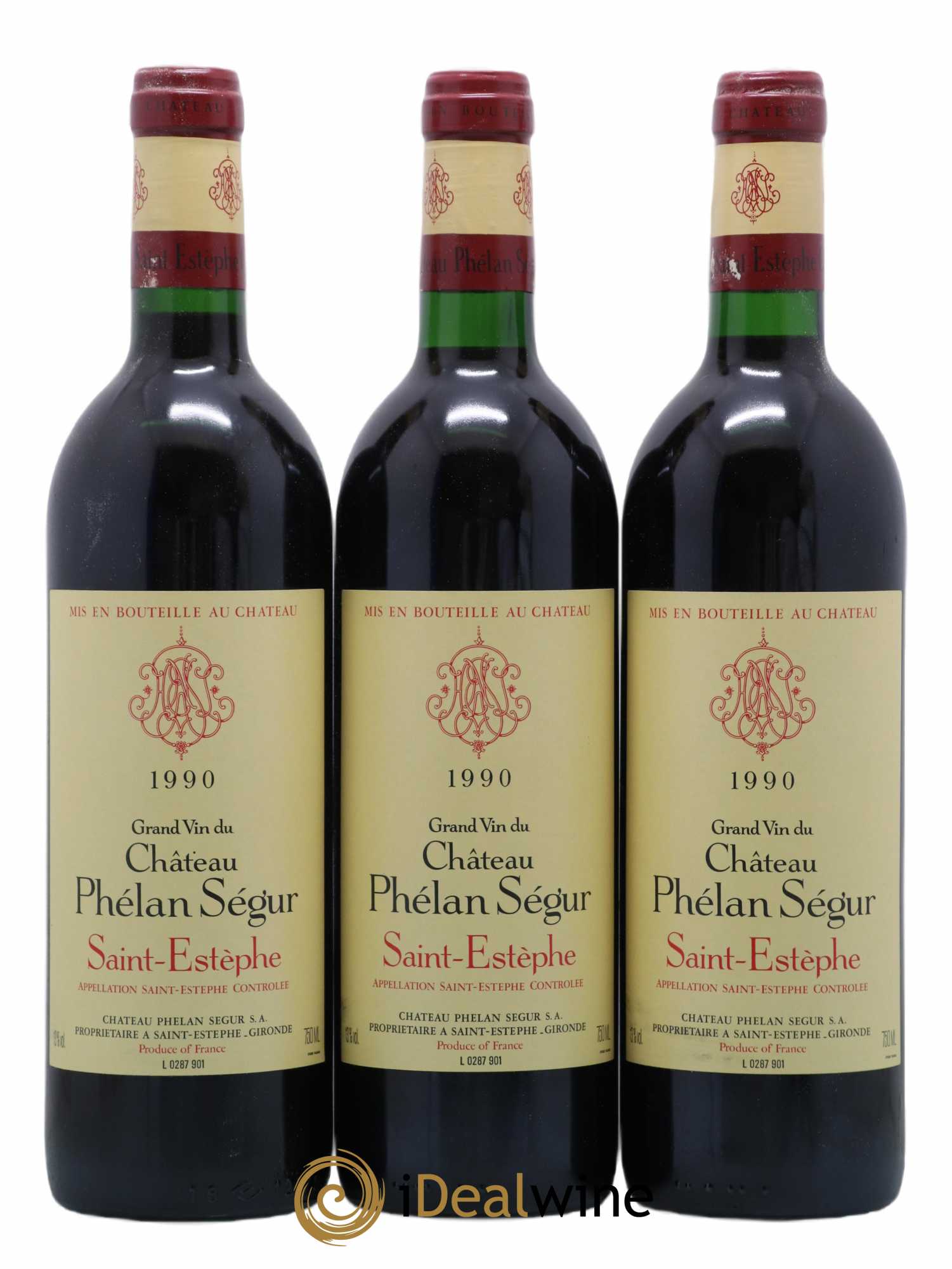 Château Phélan Ségur 1990 - Lot de 12 bouteilles - 3