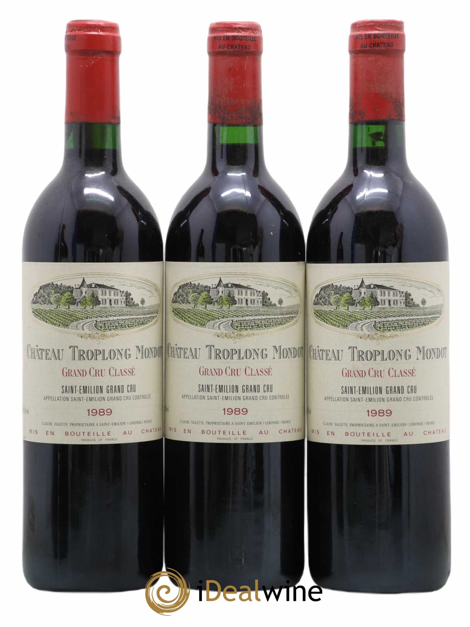 Château Troplong Mondot 1er Grand Cru Classé B 1989 - Lot de 12 bouteilles - 1