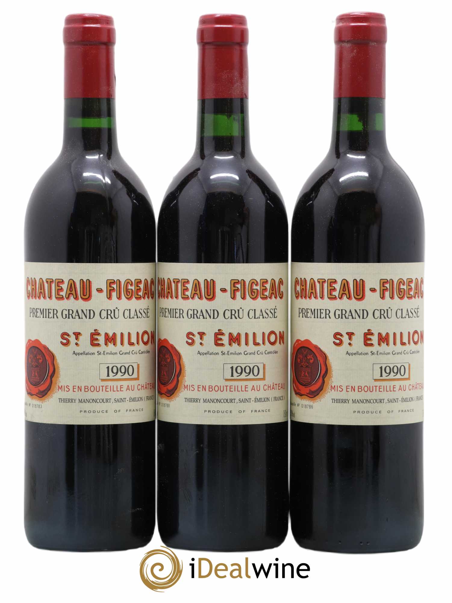 Château Figeac 1er Grand Cru Classé A 1990 - Lot de 12 bouteilles - 1