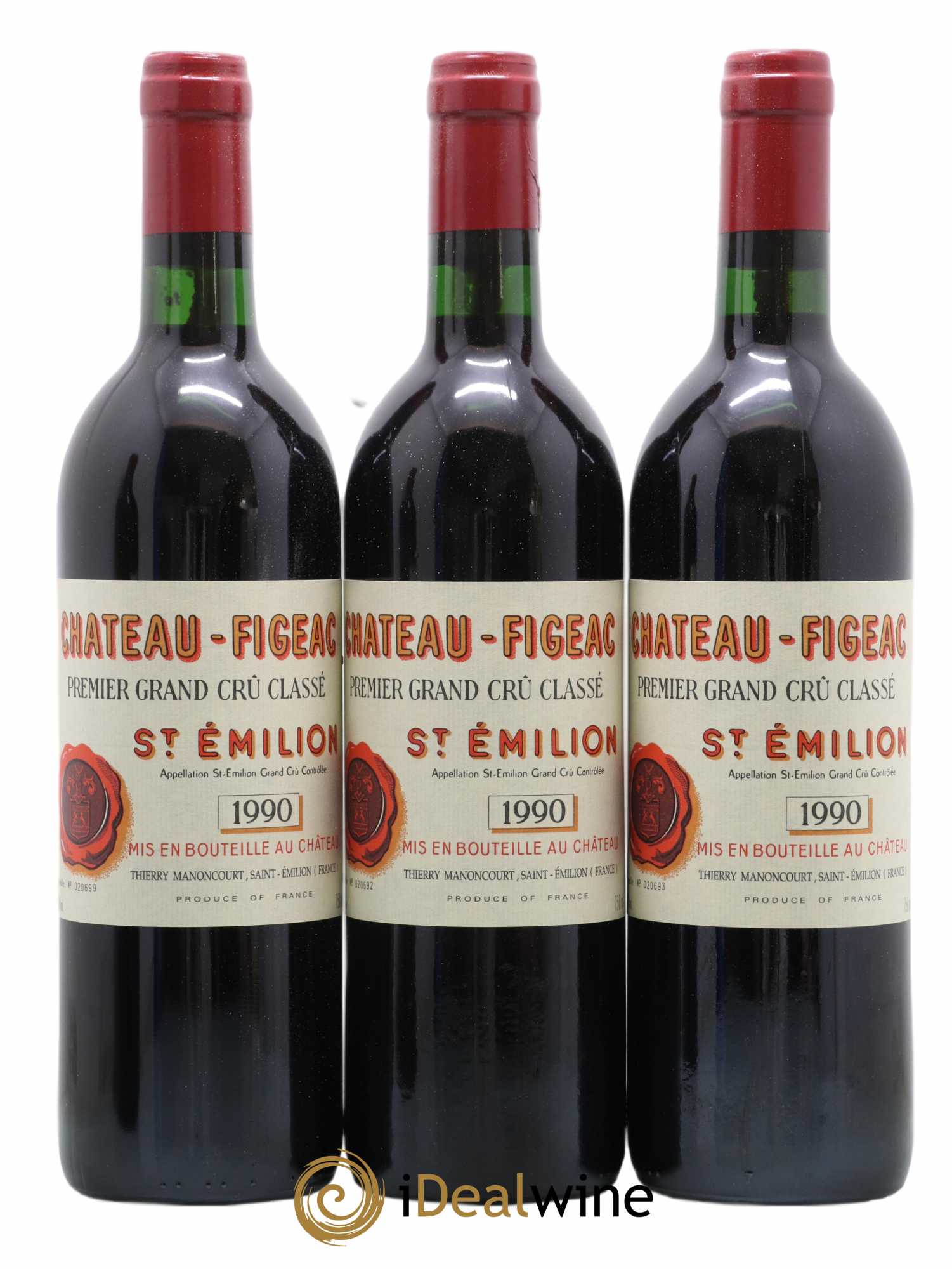 Château Figeac 1er Grand Cru Classé A 1990 - Lot de 12 bouteilles - 1