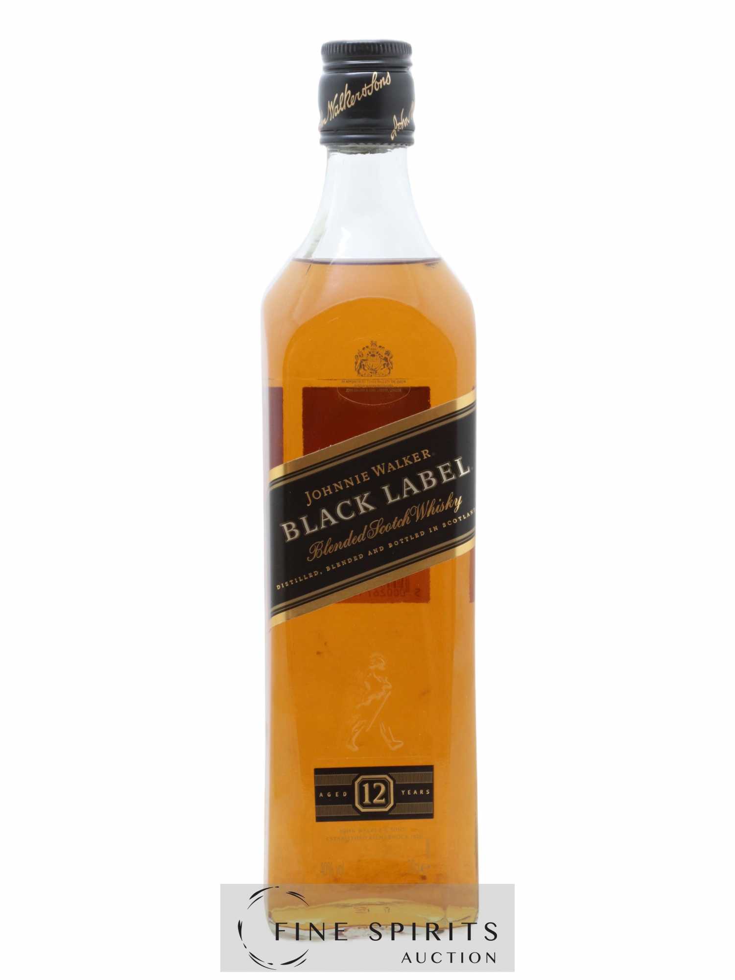 Johnnie Walker 12 years Of. Black Label (70cl.) - Lot of 1 bottle - 0