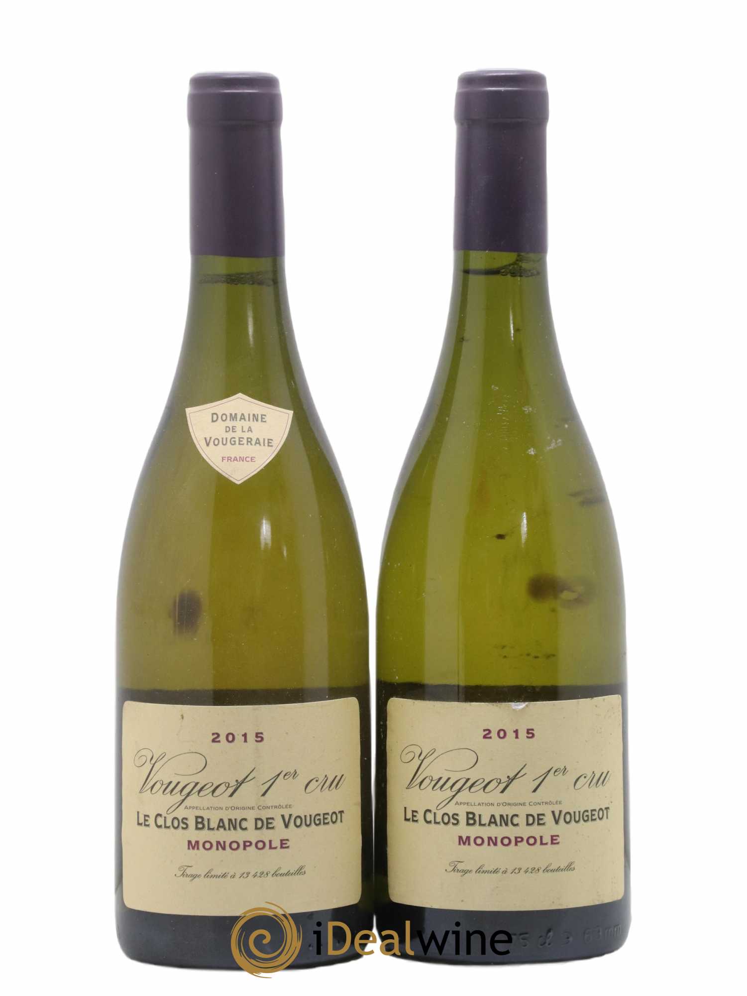 Vougeot 1er Cru Le Clos Blanc de Vougeot La Vougeraie 2015 - Lot de 2 bouteilles - 0