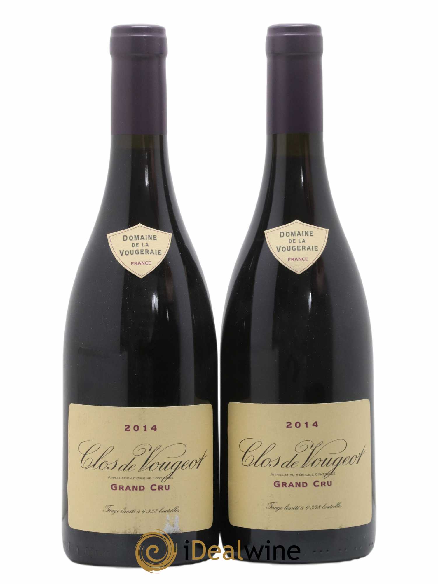 Clos de Vougeot Grand Cru La Vougeraie 2014 - Lot de 2 bouteilles - 0