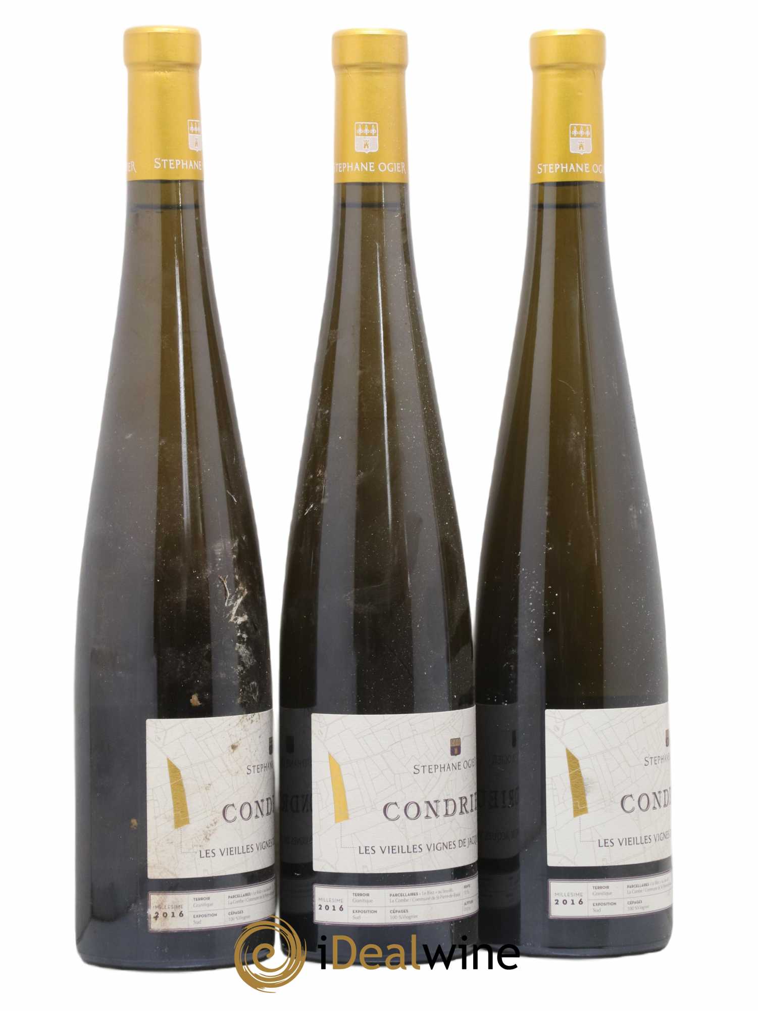 Condrieu Les Vieilles Vignes de Jacques Vernay Stéphane Ogier 2016 - Lot de 3 bouteilles - 1