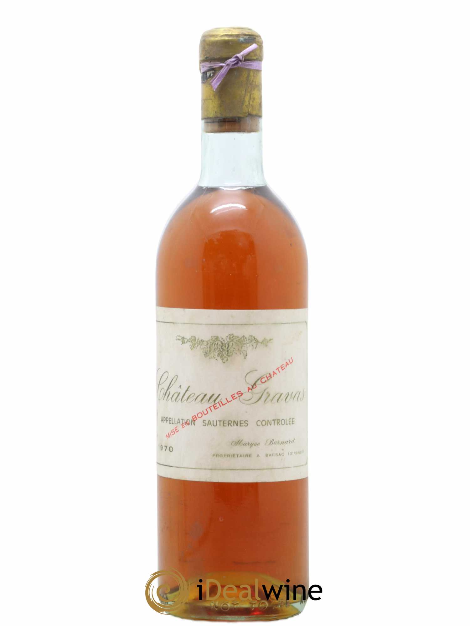 Château Gravas Cru Bourgeois 1970 - Lot de 1 bouteille - 0