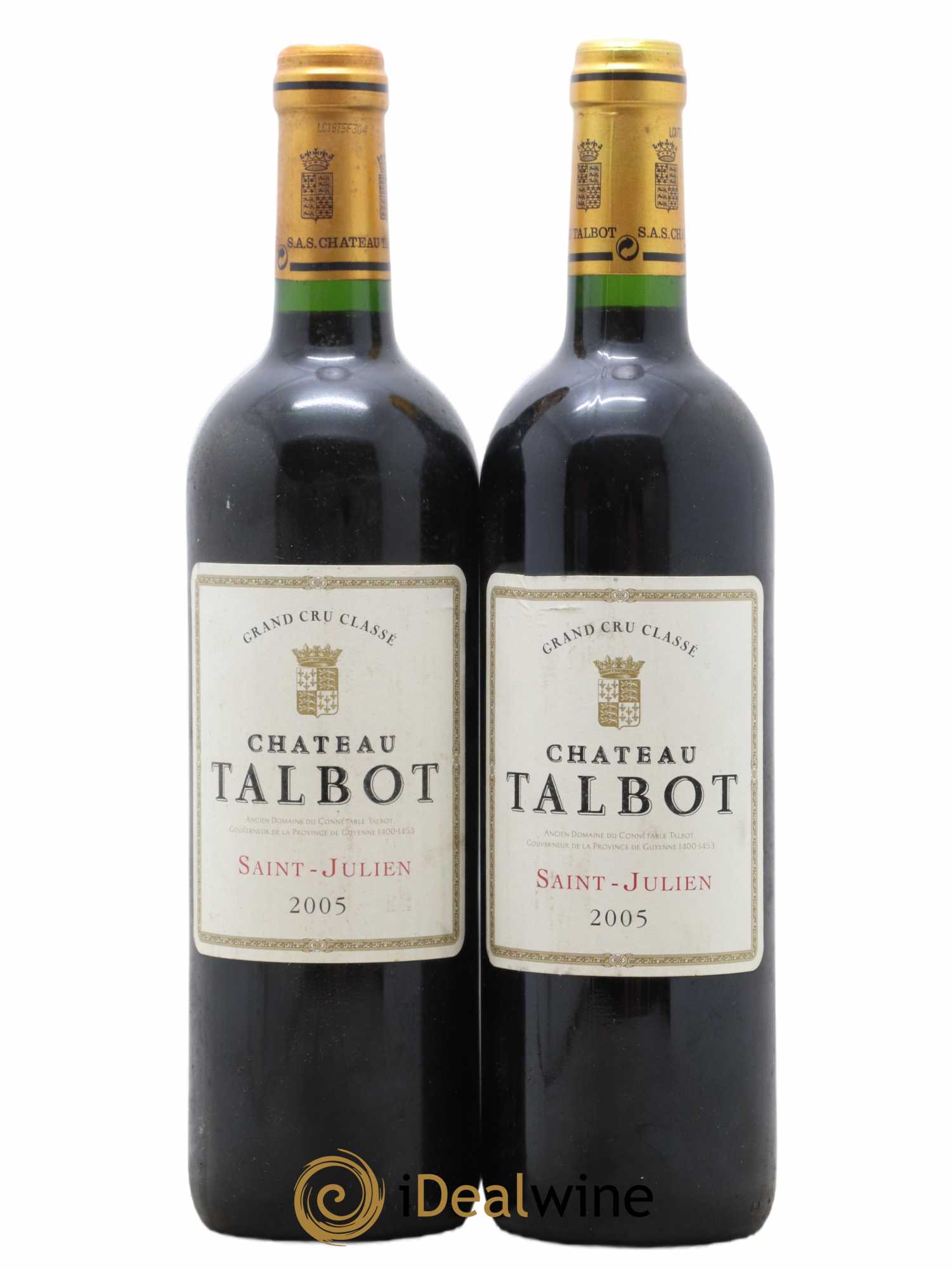 Château Talbot 4ème Grand Cru Classé 2005 - Lot de 2 bouteilles - 0