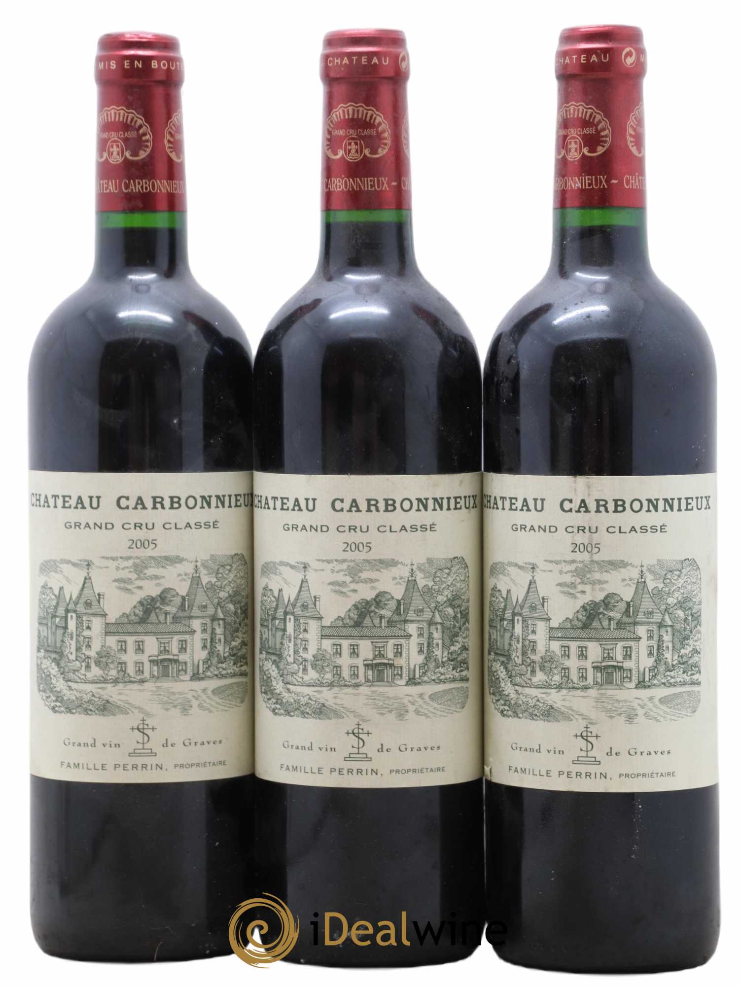 Château Carbonnieux Cru Classé de Graves 2005 - Lot de 3 bouteilles - 0