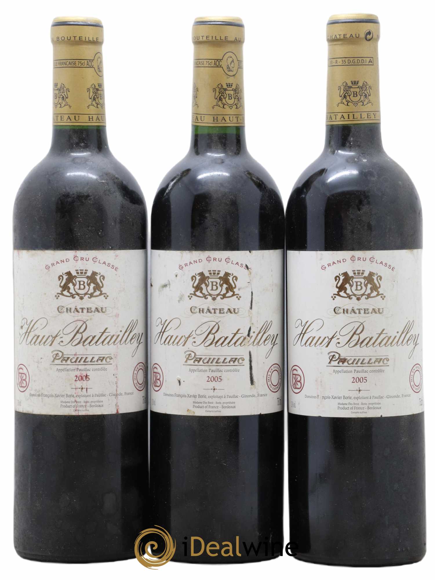 Château Haut Batailley 5ème Grand Cru Classé 2005 - Lot de 3 bouteilles - 0