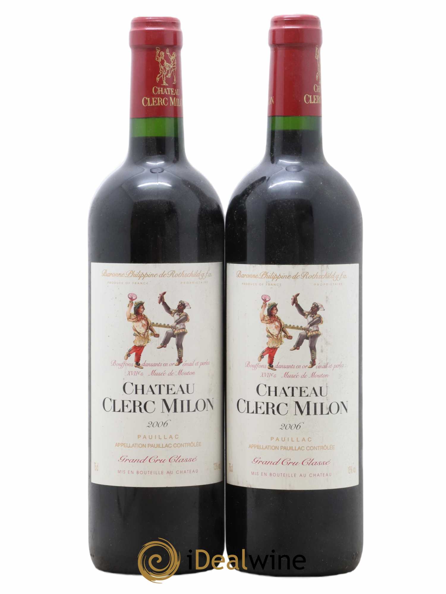 Château Clerc Milon 5ème Grand Cru Classé 2006 - Lot de 2 bouteilles - 0