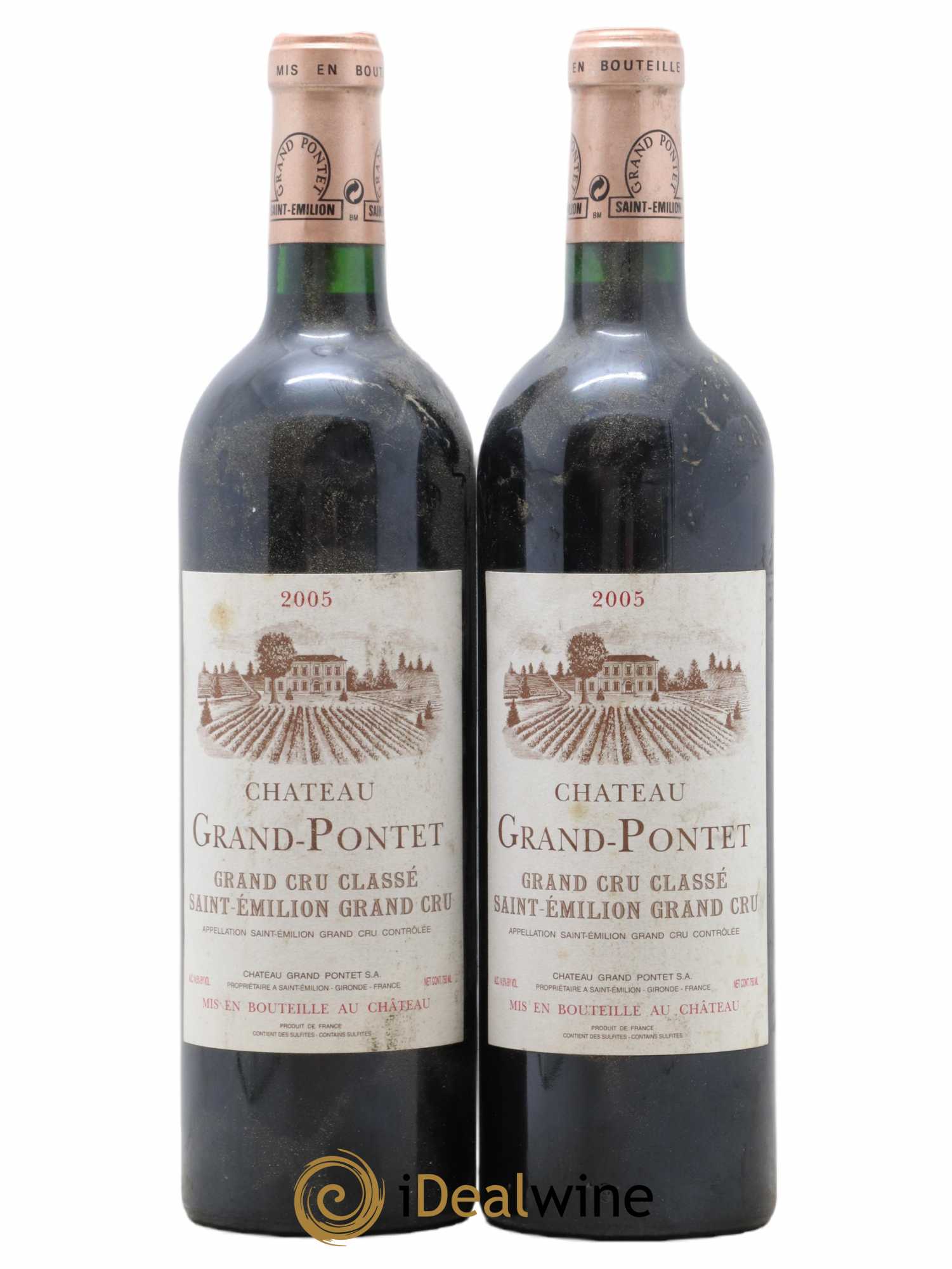 Château Grand Pontet Grand Cru Classé 2005 - Lot de 2 bouteilles - 0