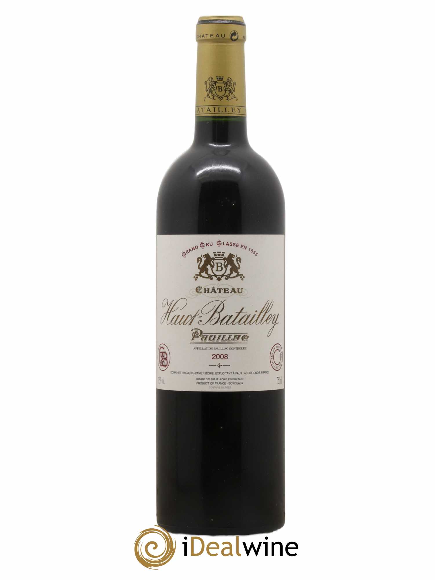 Château Haut Batailley 5ème Grand Cru Classé 2008 - Lot de 1 bouteille - 0