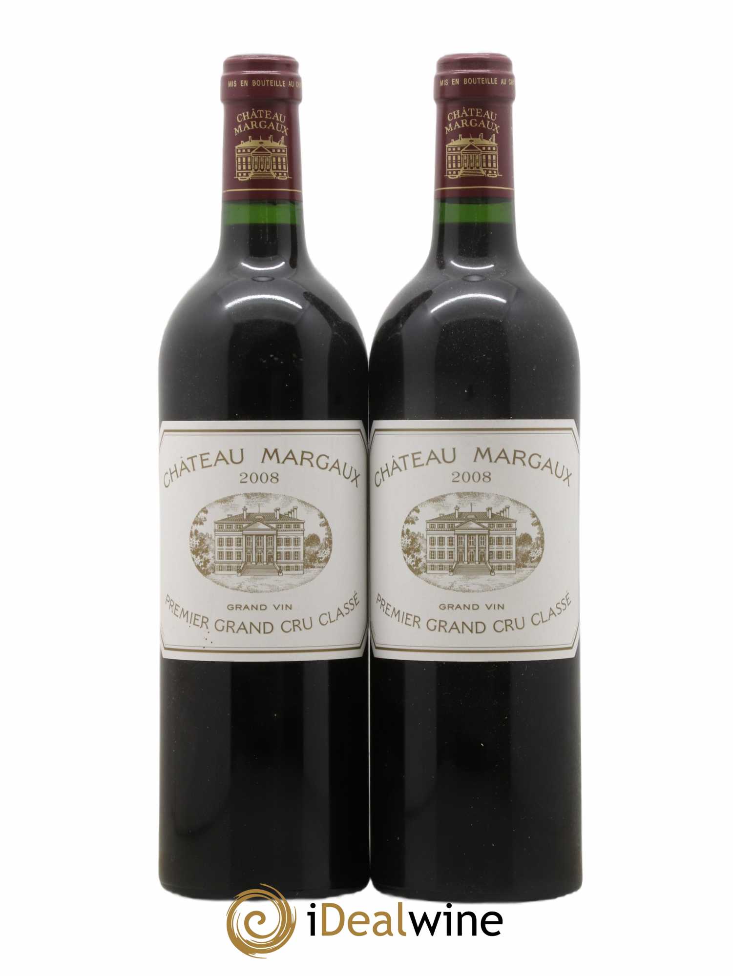 Château Margaux 1er Grand Cru Classé 2008 - Lot de 2 bouteilles - 0
