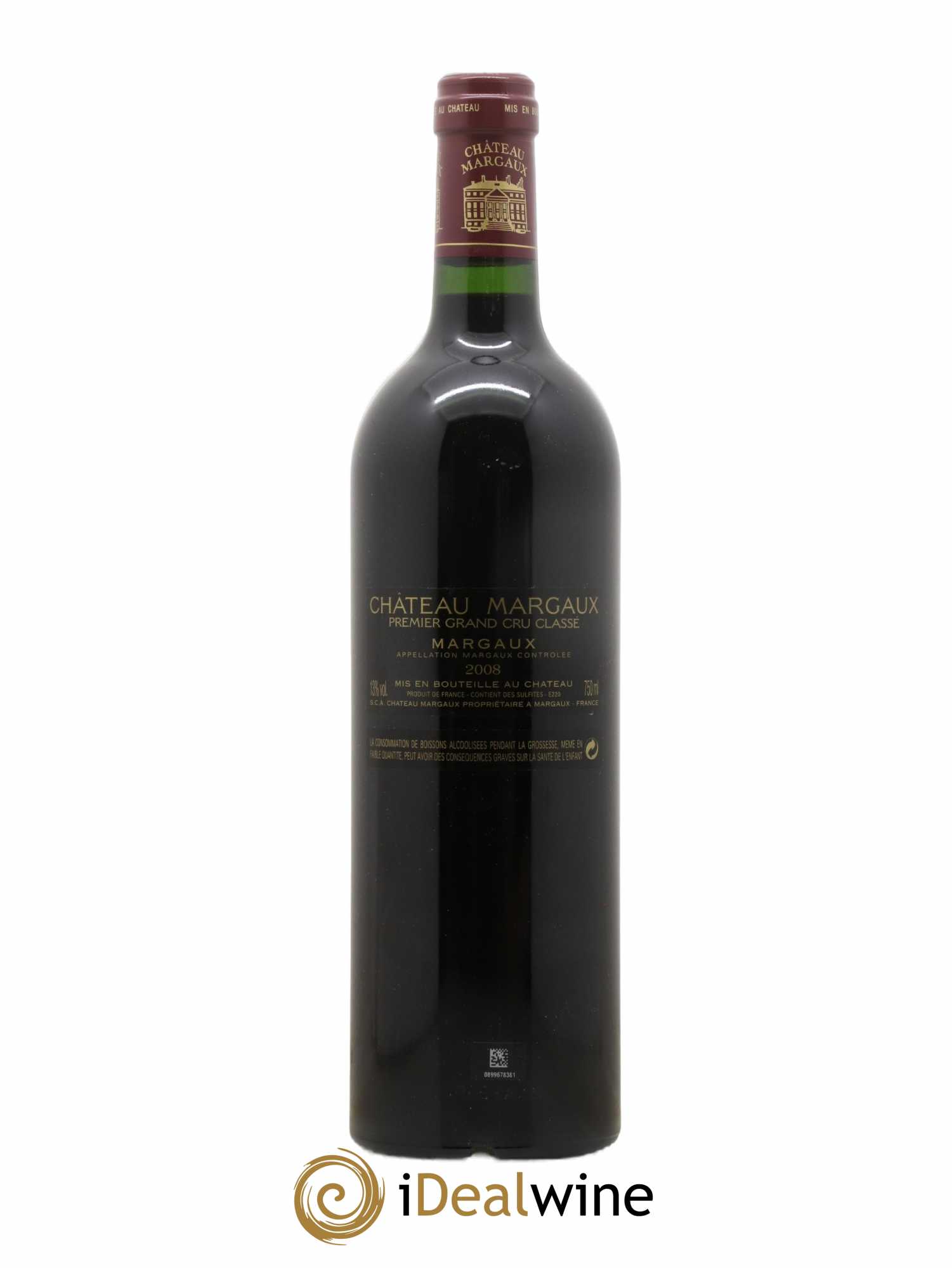 Château Margaux 1er Grand Cru Classé 2008 - Lot de 1 bouteille - 1