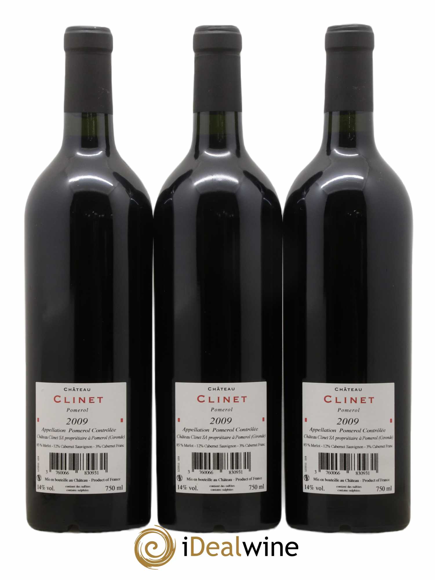 Château Clinet 2009 - Lot de 3 bouteilles - 1