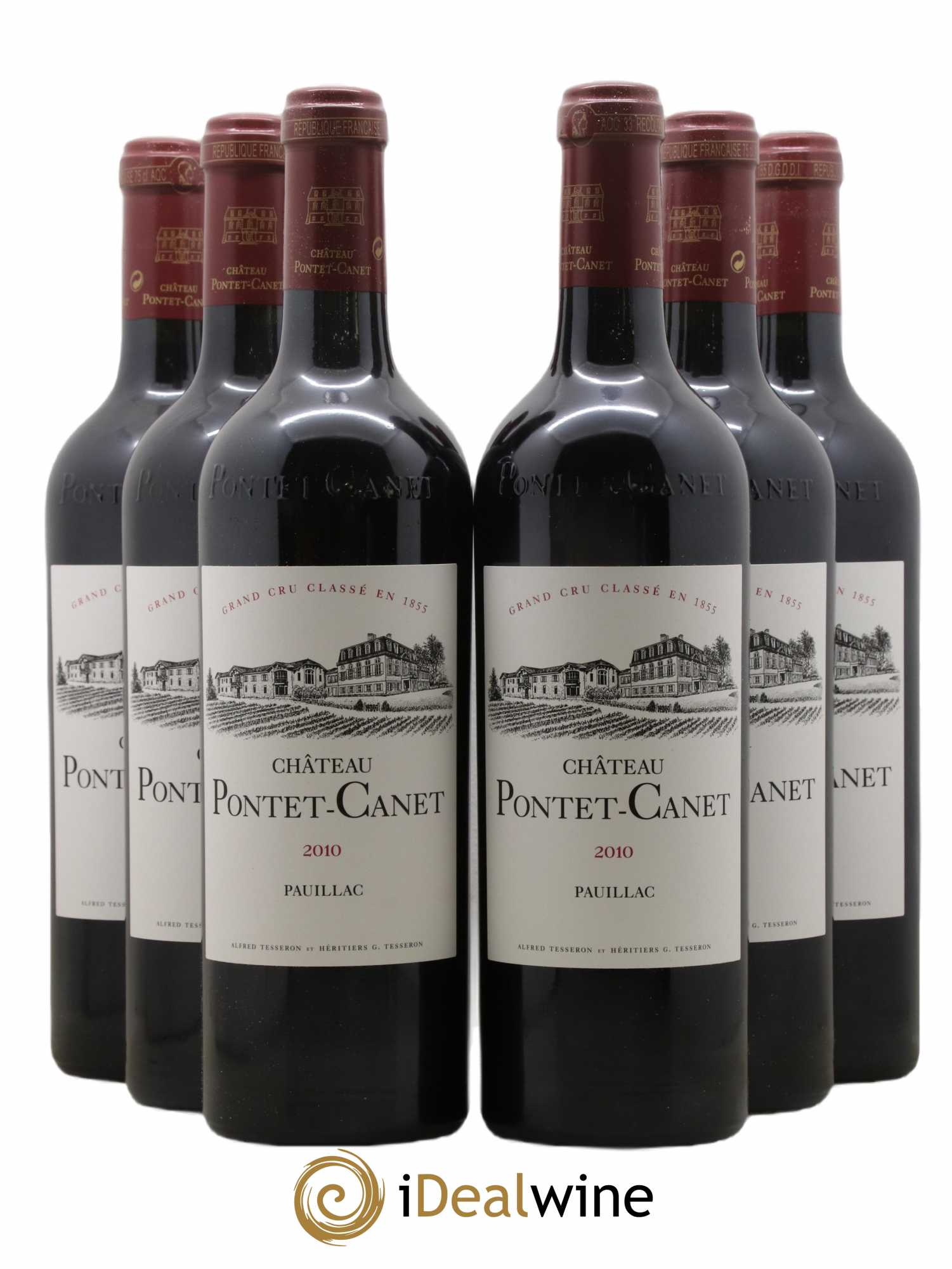 Château Pontet Canet 5ème Grand Cru Classé 2010 - Lot de 6 bouteilles - 0