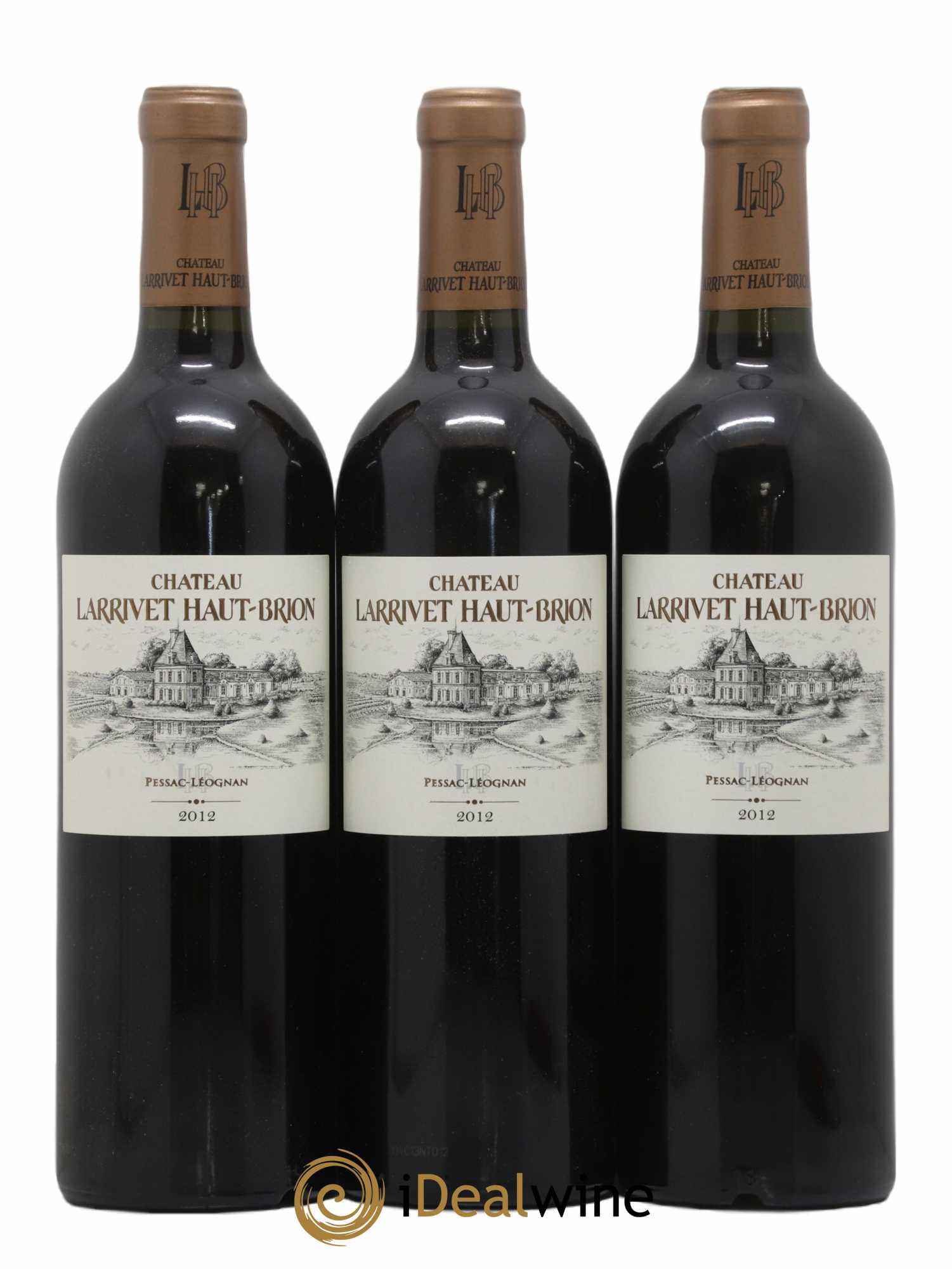 Château Larrivet Haut-Brion 2012 - Lot de 3 bouteilles - 0