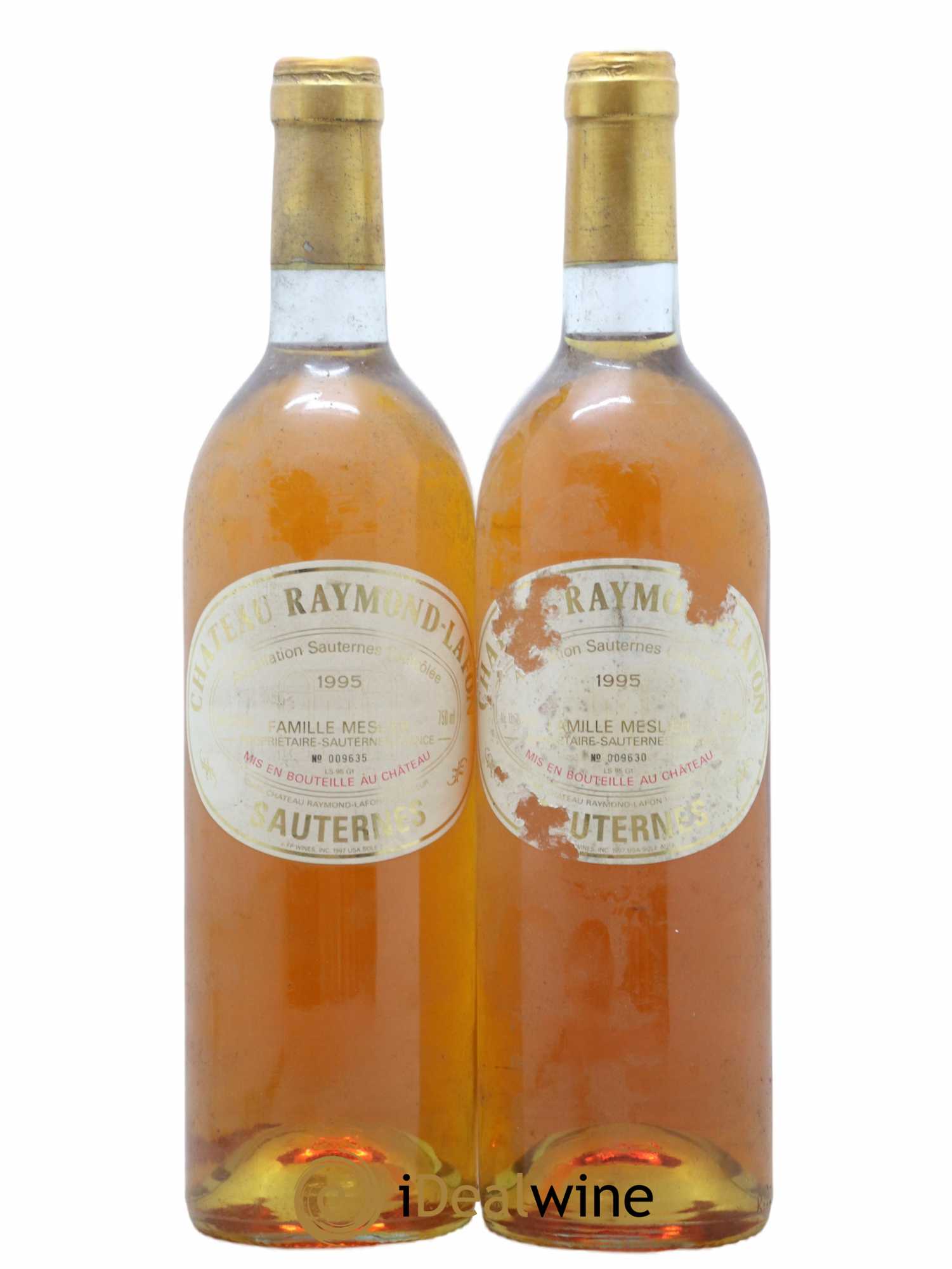 Château Raymond Lafon 1995 - Lotto di 2 bottiglie - 0