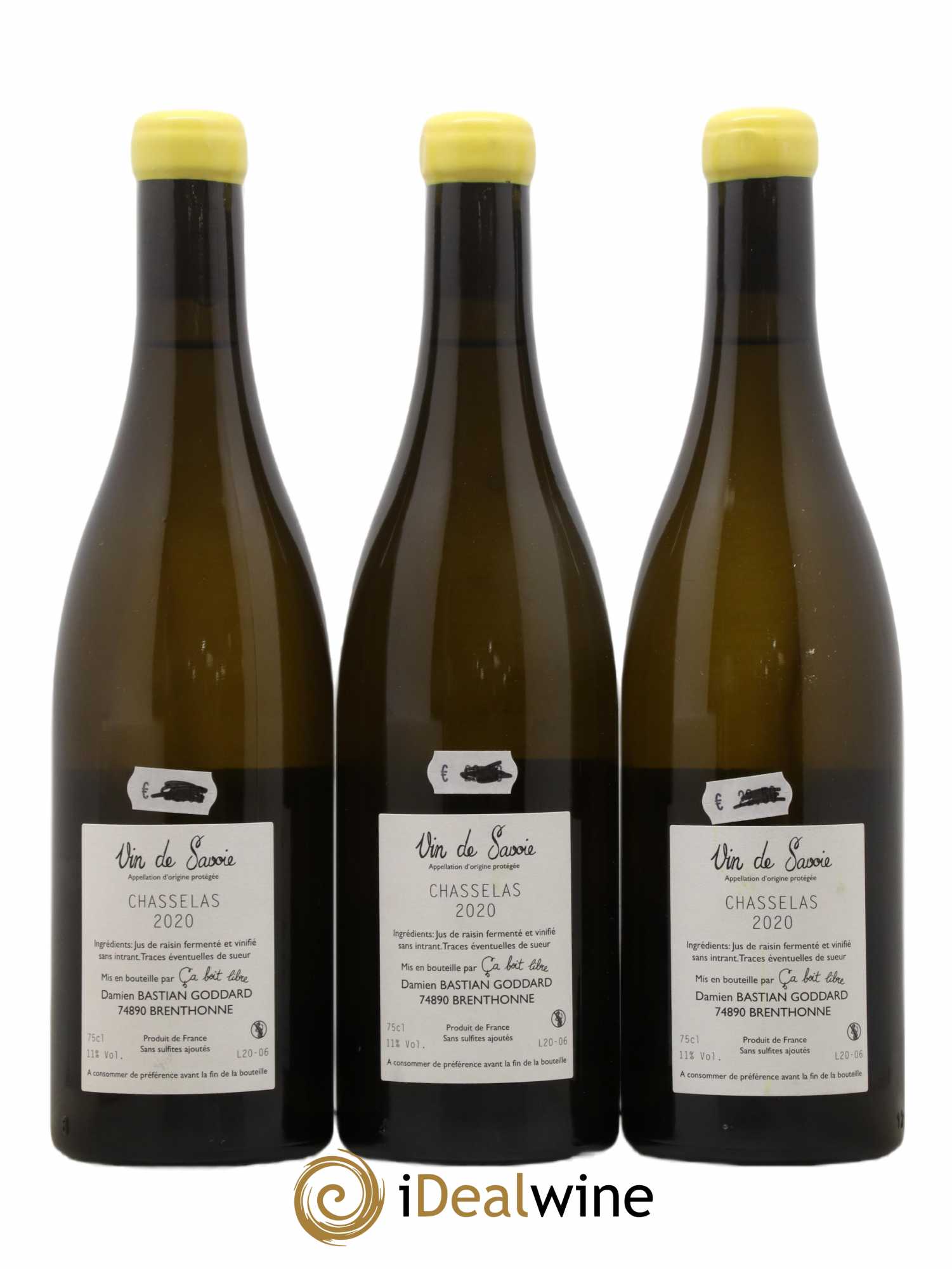 Vin de France Mon Blancs des Alpes Damien Bastian 2020 - Lot of 3 bottles - 1