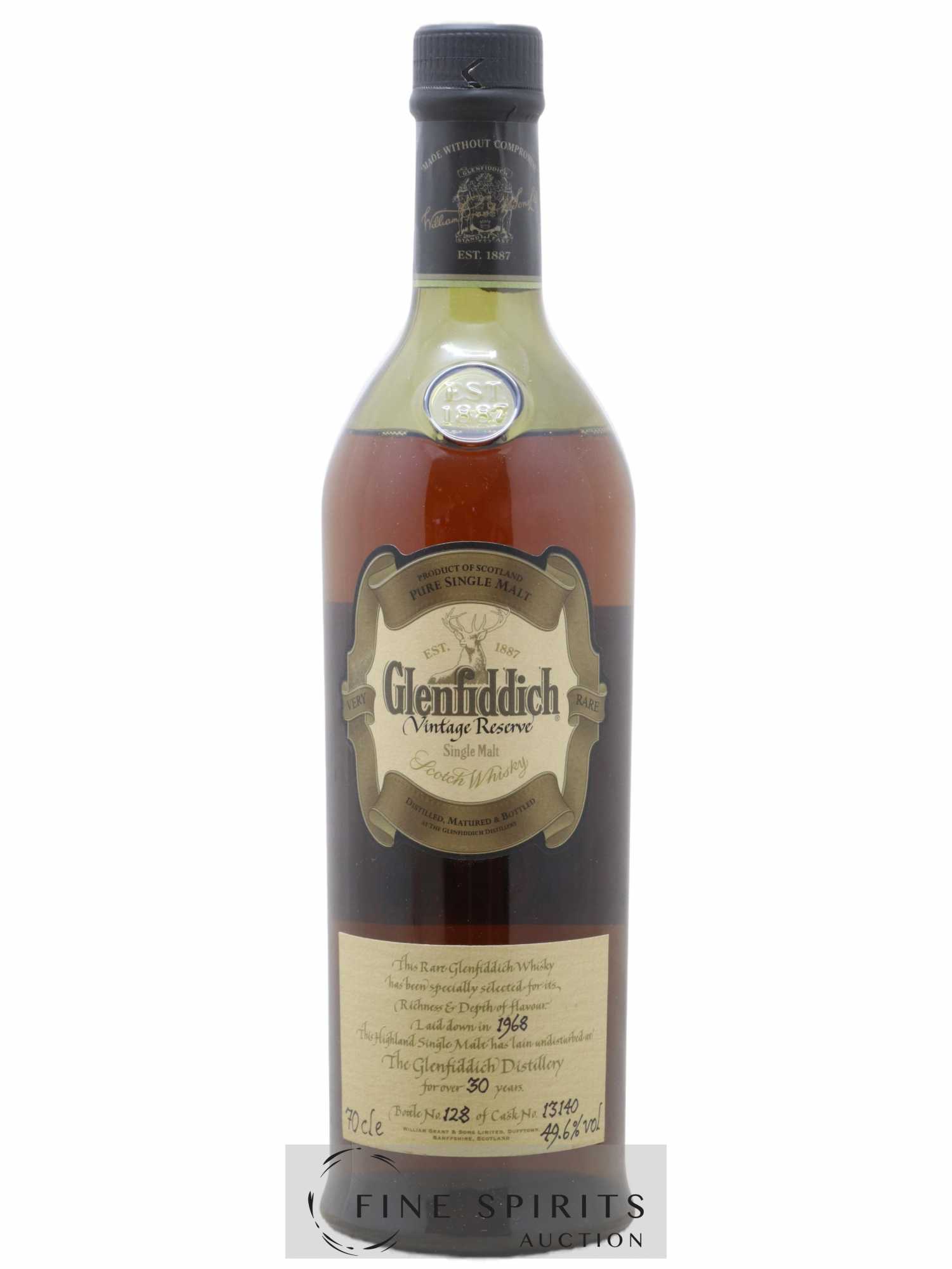 Glenfiddich 30 years 1968 Of. Cask n°13140 Vintage Reserve - Lot de 1 bouteille - 1