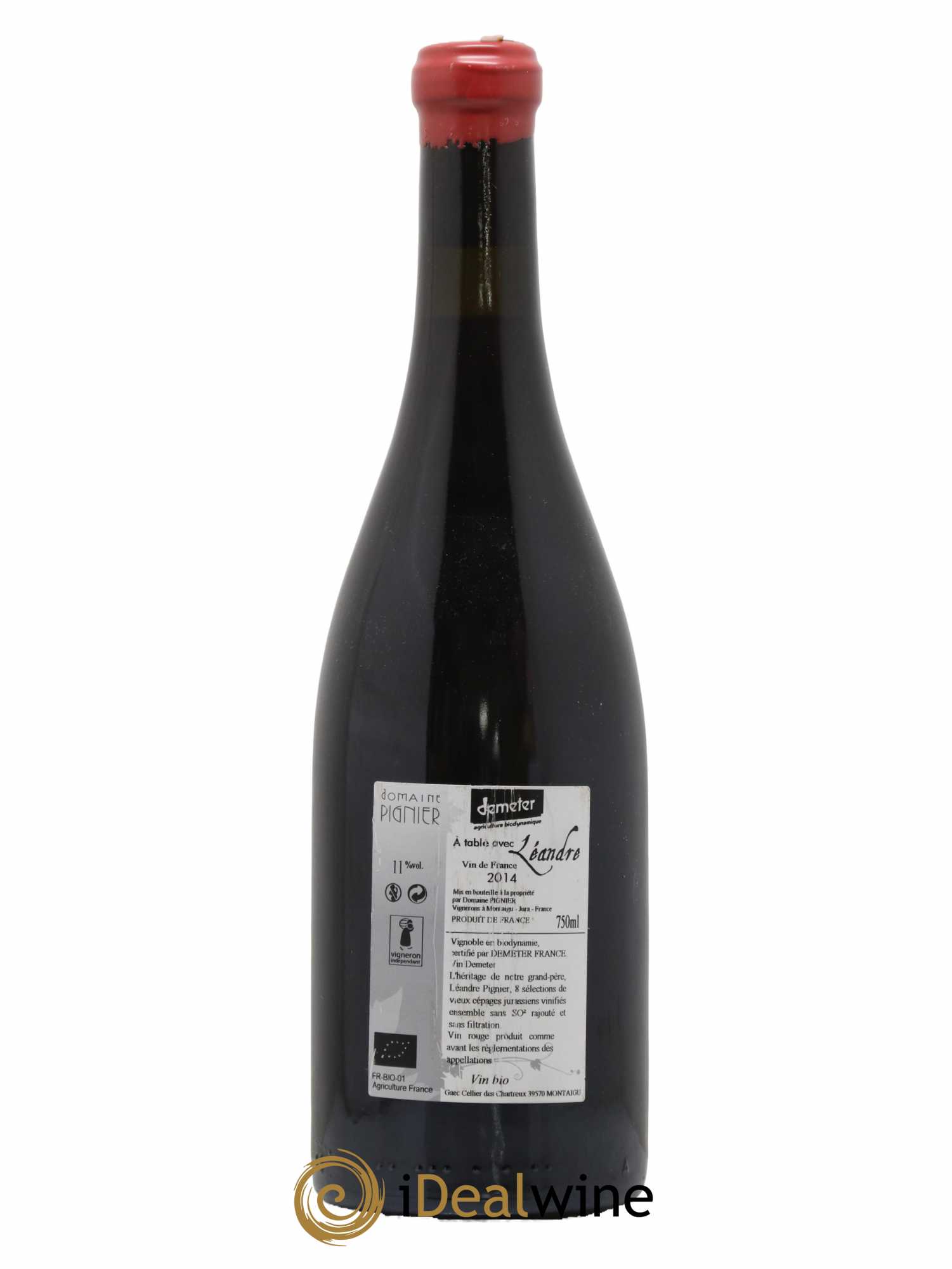 Vin de France A table avec Léandre Domaine Pignier 2014 - Lot de 1 bouteille - 1