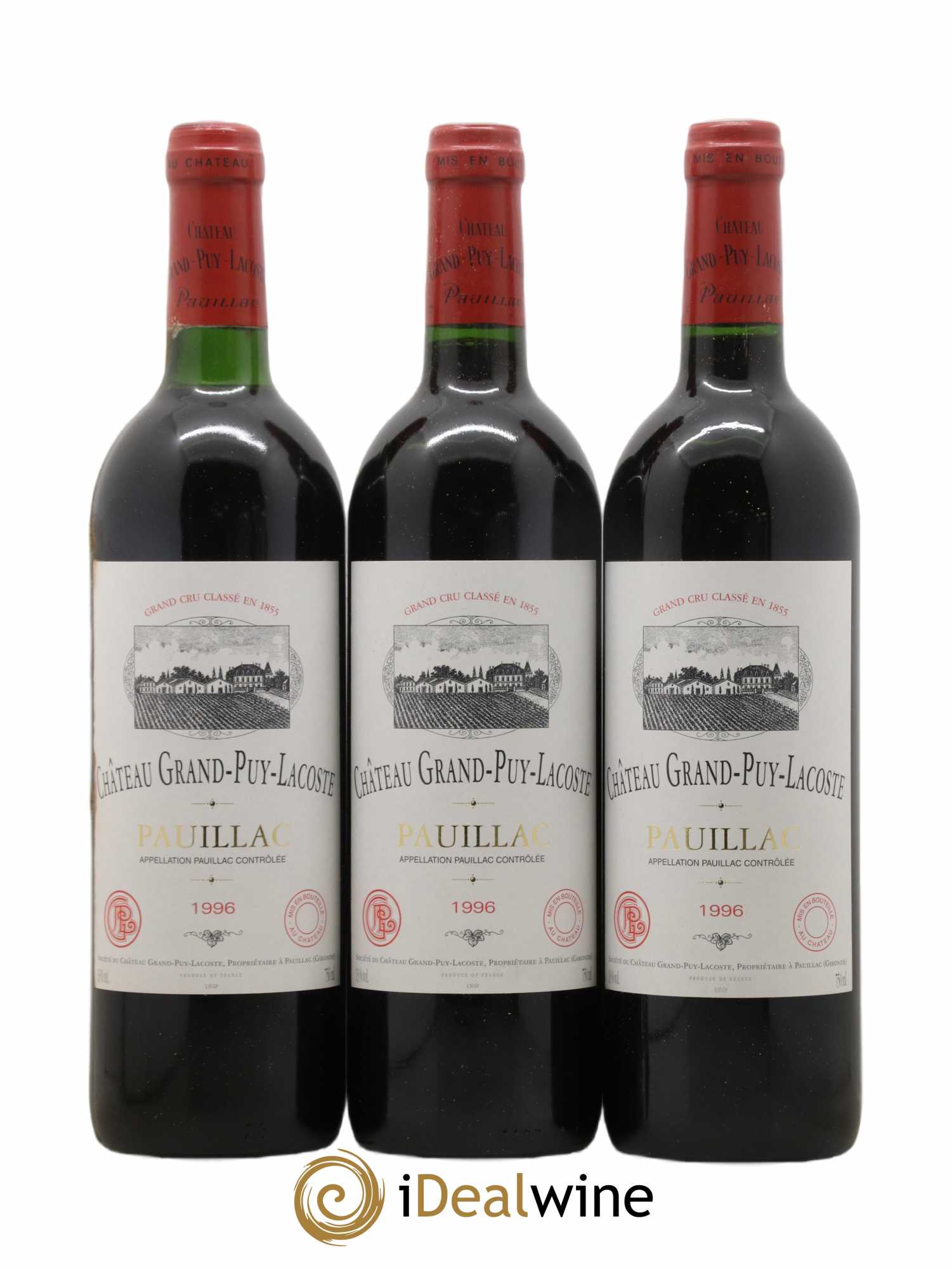 Château Grand Puy Lacoste 5ème Grand Cru Classé 1996 - Lot de 12 bouteilles - 1