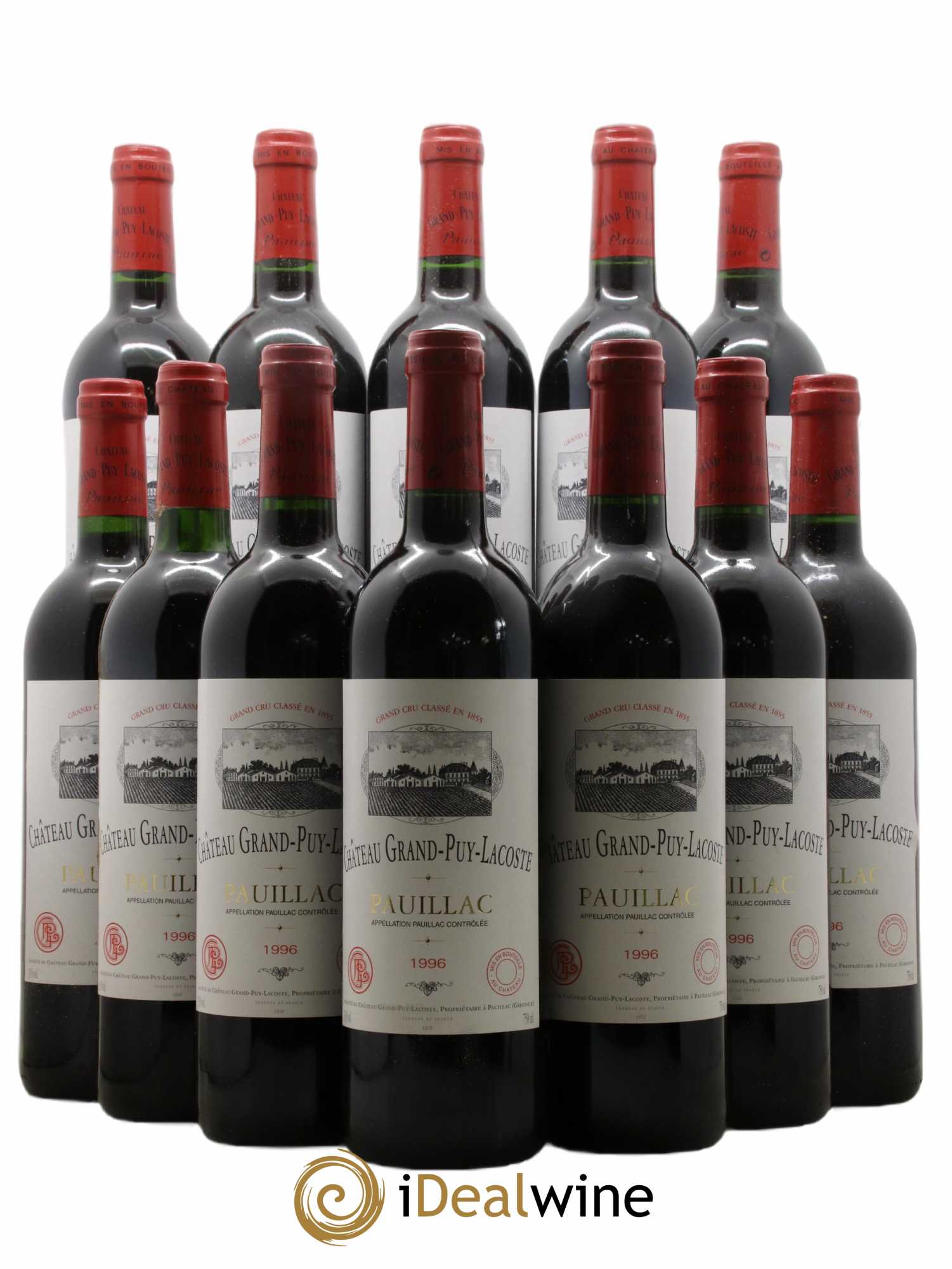 Château Grand Puy Lacoste 5ème Grand Cru Classé 1996 - Lot de 12 bouteilles - 0