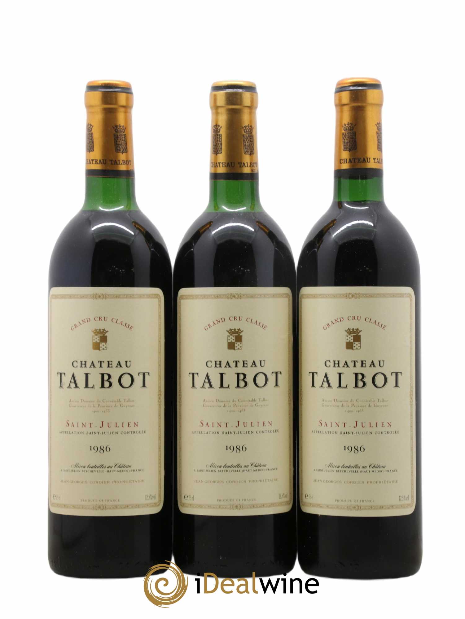 Château Talbot 4ème Grand Cru Classé 1986 - Lot de 12 bouteilles - 1