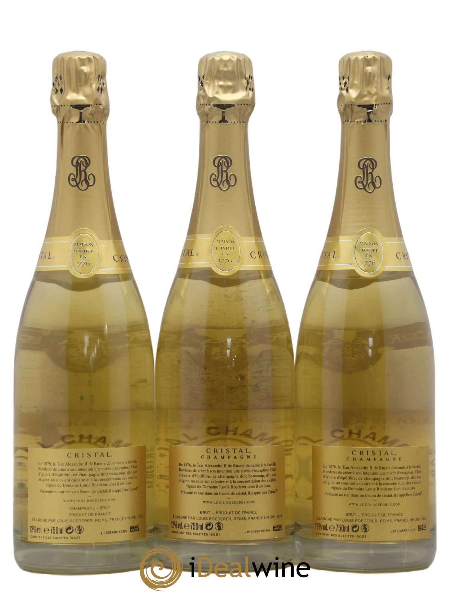 Cristal Louis Roederer 2008 - Lot de 3 bouteilles - 1