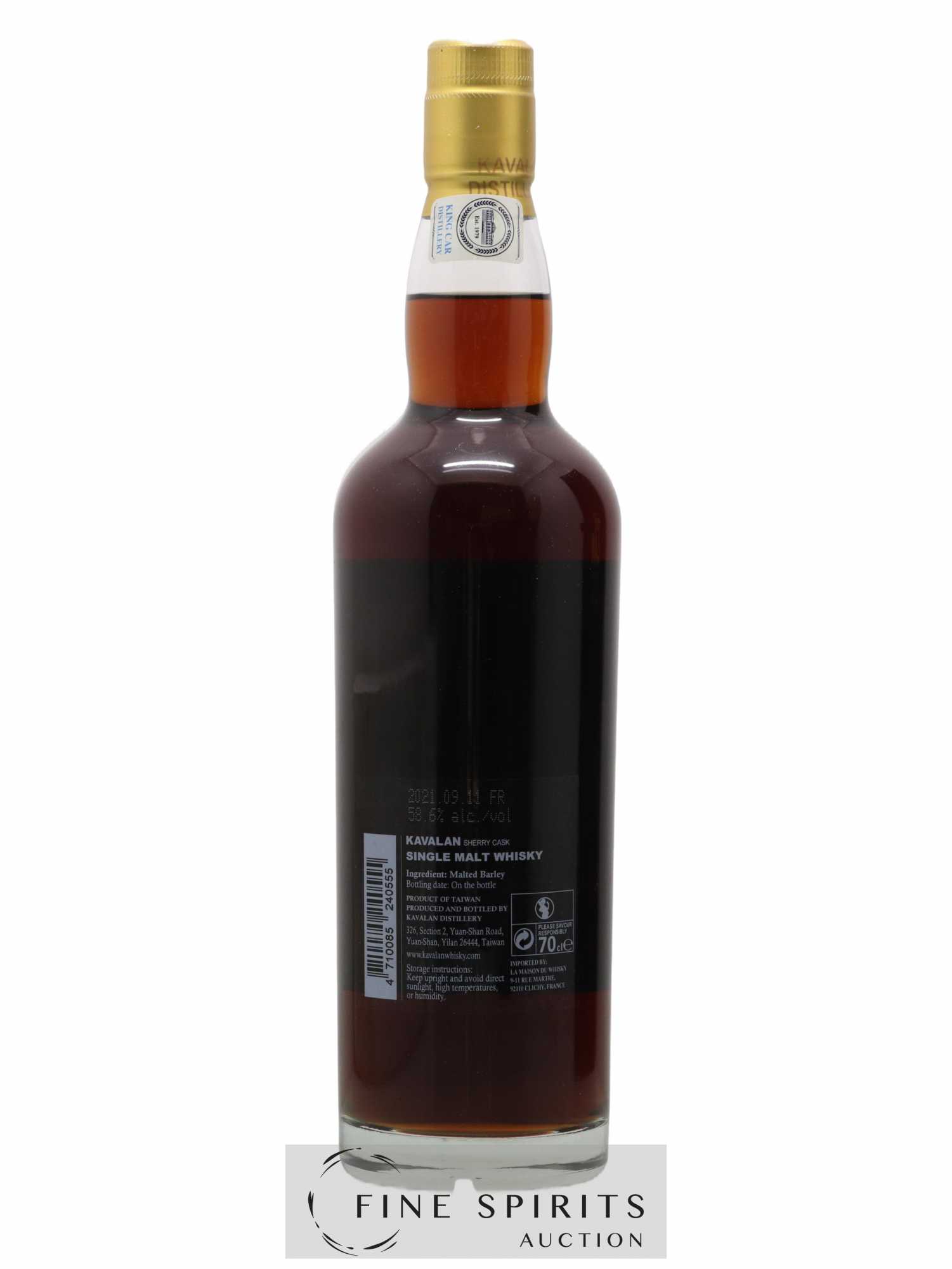 Kavalan Of. Sherry Cask n°S081224007 - One of 380 bottles - bottled 2021 LMDW Cask Strength - Lot de 1 bouteille - 2