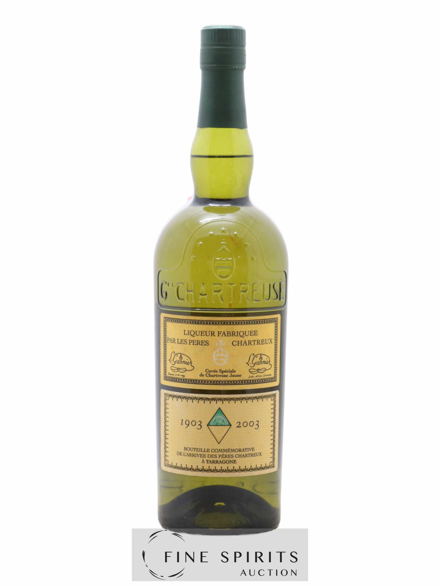 Chartreuse Of. Jaune 1903-2003 Commémorative de l'arrivée à Tarragone - Lot de 1 bouteille - 1