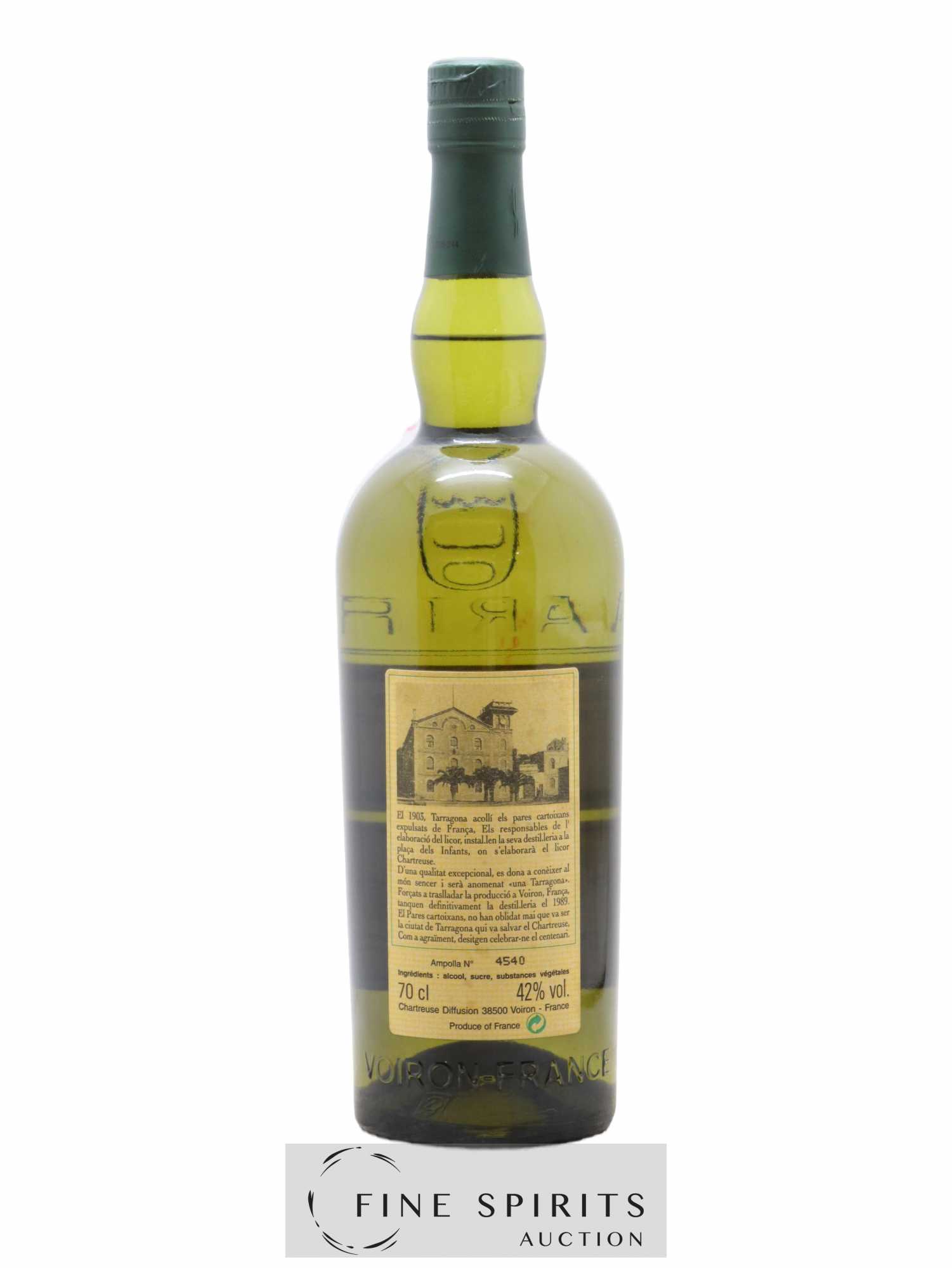 Chartreuse Of. Jaune 1903-2003 Commémorative de l'arrivée à Tarragone - Lot de 1 bouteille - 2