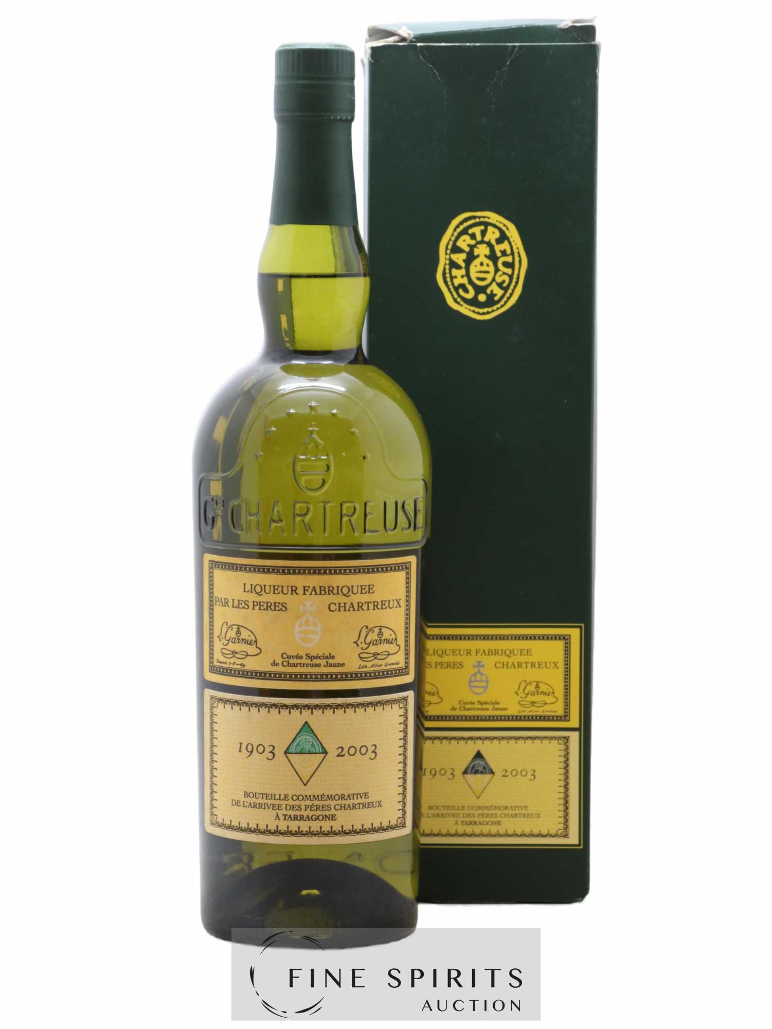 Chartreuse Of. Jaune 1903-2003 Commémorative de l'arrivée à Tarragone - Lot de 1 bouteille - 0