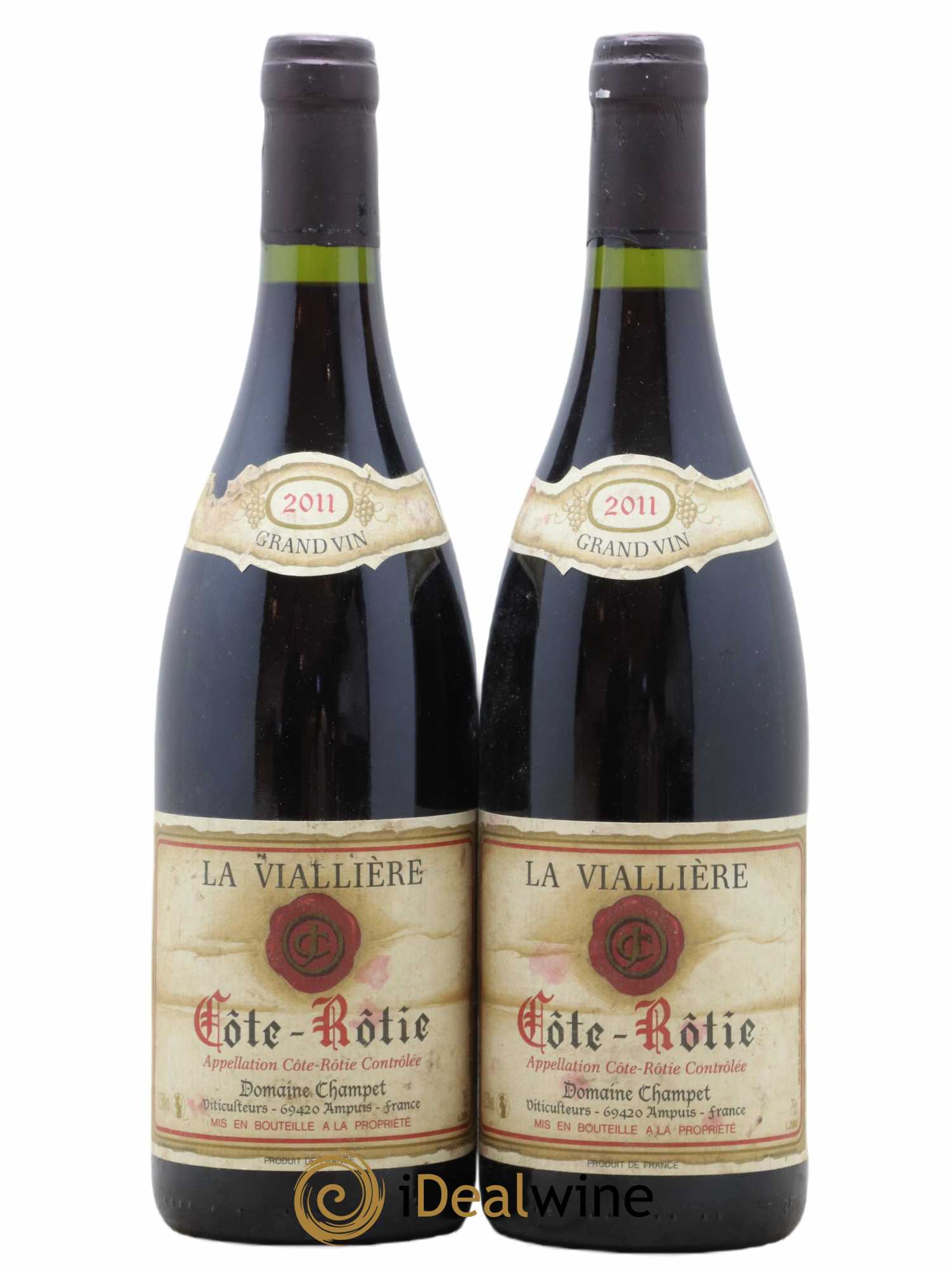 Côte-Rôtie La Viallière Domaine Champet 2011 - Lot de 2 bouteilles - 0