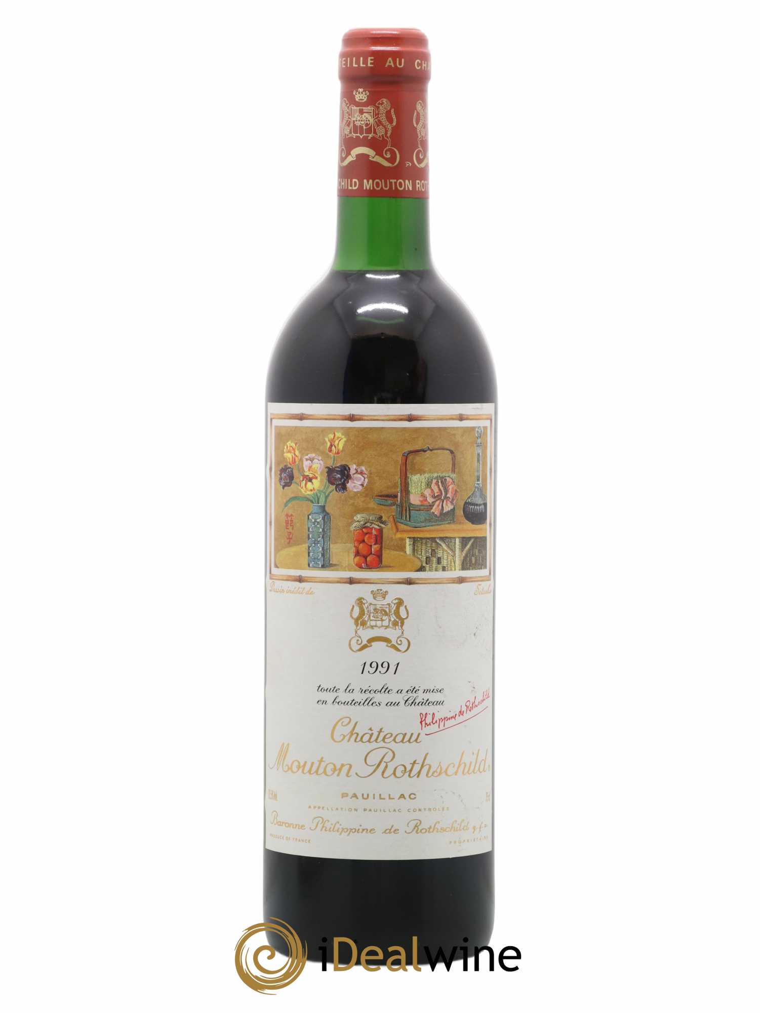 Château Mouton Rothschild 1er Grand Cru Classé 1991 - Lot de 1 bouteille - 0