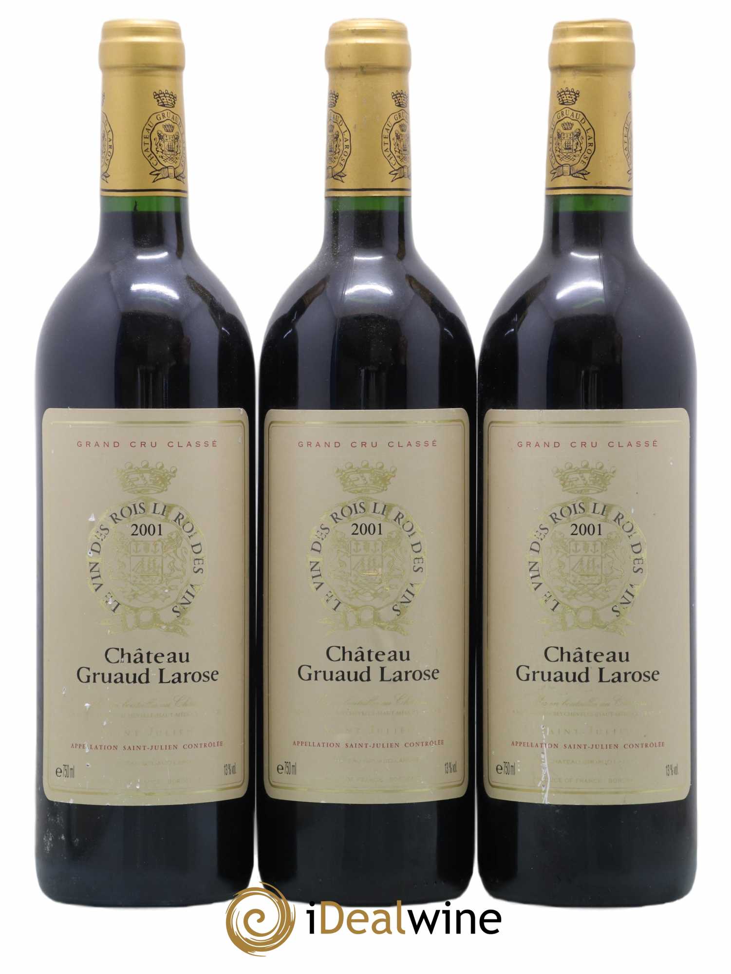 Château Gruaud Larose 2ème Grand Cru Classé 2001 - Lot de 3 bouteilles - 0