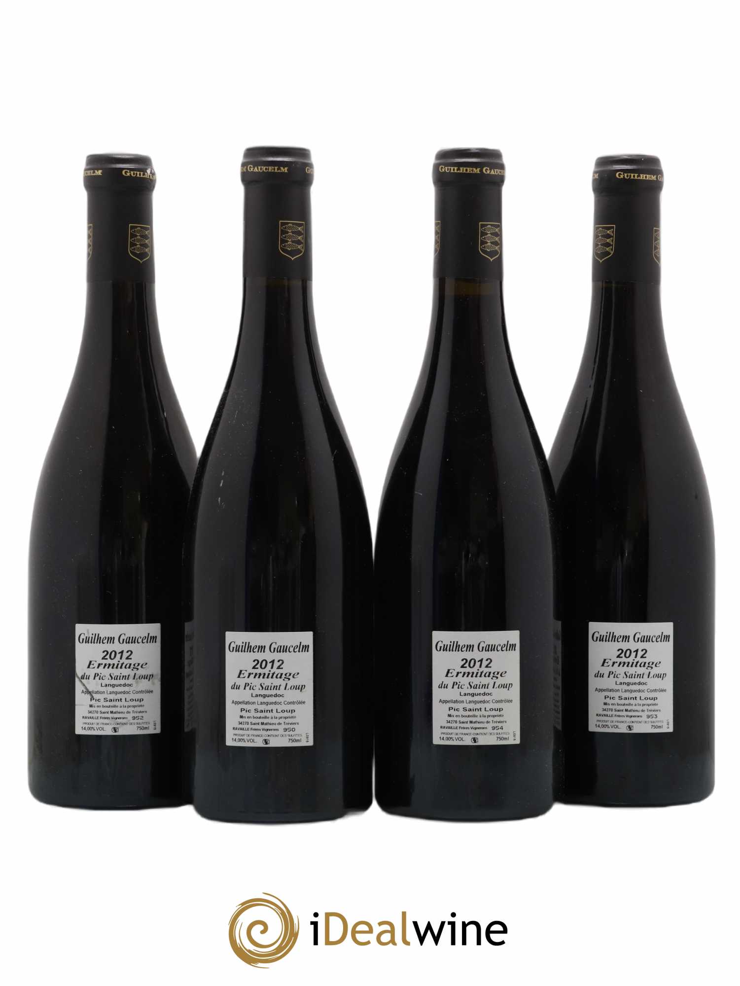 Pic Saint-Loup Héritage du Pic Saint-Loup (anciennement Ermitage) Guilhem Gaucelm 2012 - Lot de 4 bouteilles - 1