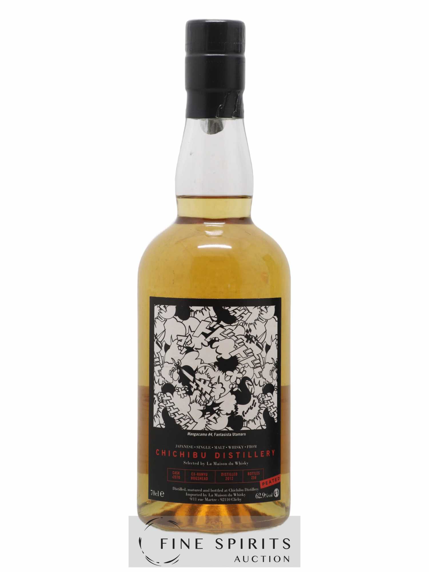 Chichibu 2012 Of. Peated Cask n°2070 - One of 258 LMDW - Lot of 1 bottle - 1