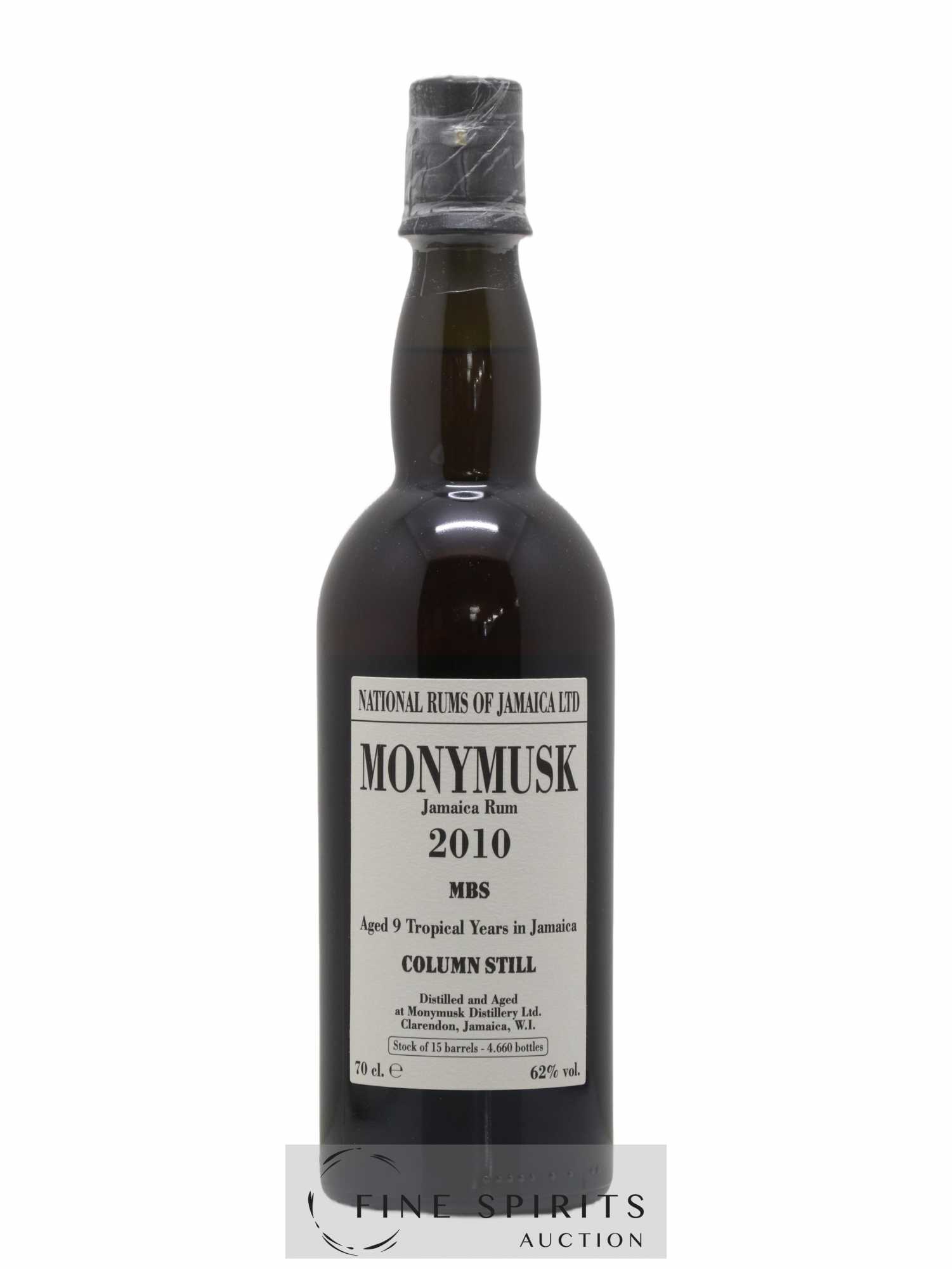 Monymusk 9 years 2010 Velier Column Still Mark MBS - One of 4660 - bottled 2019 LM&V National Rums of Jamaica - Lot of 1 bottle - 1