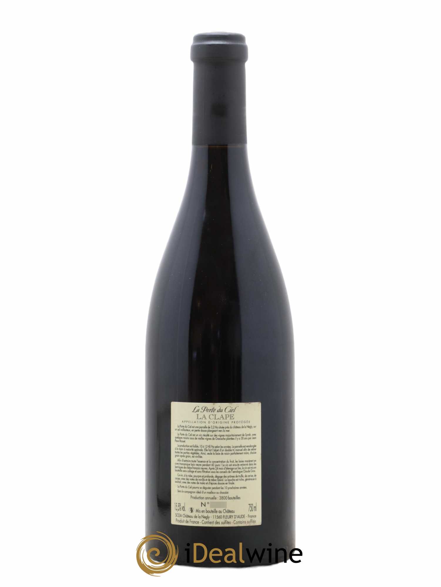La Clape Château de La Négly La Porte du Ciel Jean Paux-Rosset 2016 - Lot de 1 bouteille - 1
