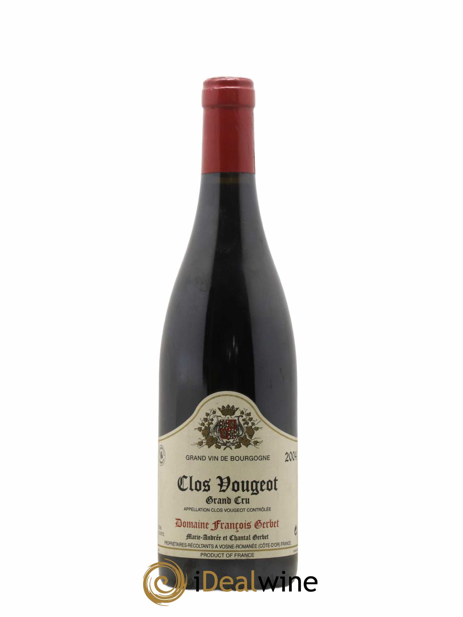 Clos de Vougeot Grand Cru François Gerbet 2004 - Lot de 1 bouteille - 0