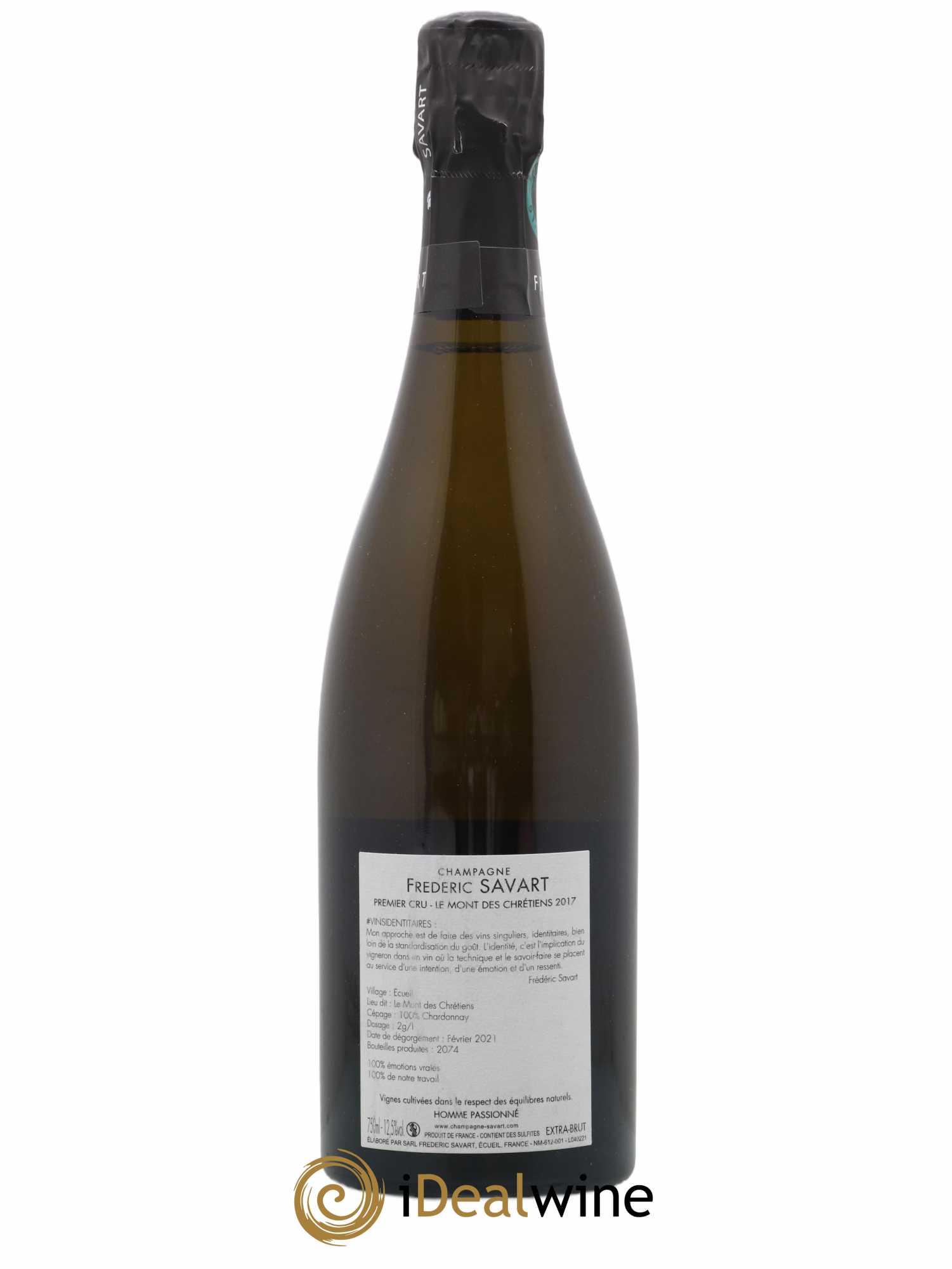 Le Mont des Chrétiens 1er Cru Extra-Brut Savart 2017 - Posten von 1 Flasche - 1