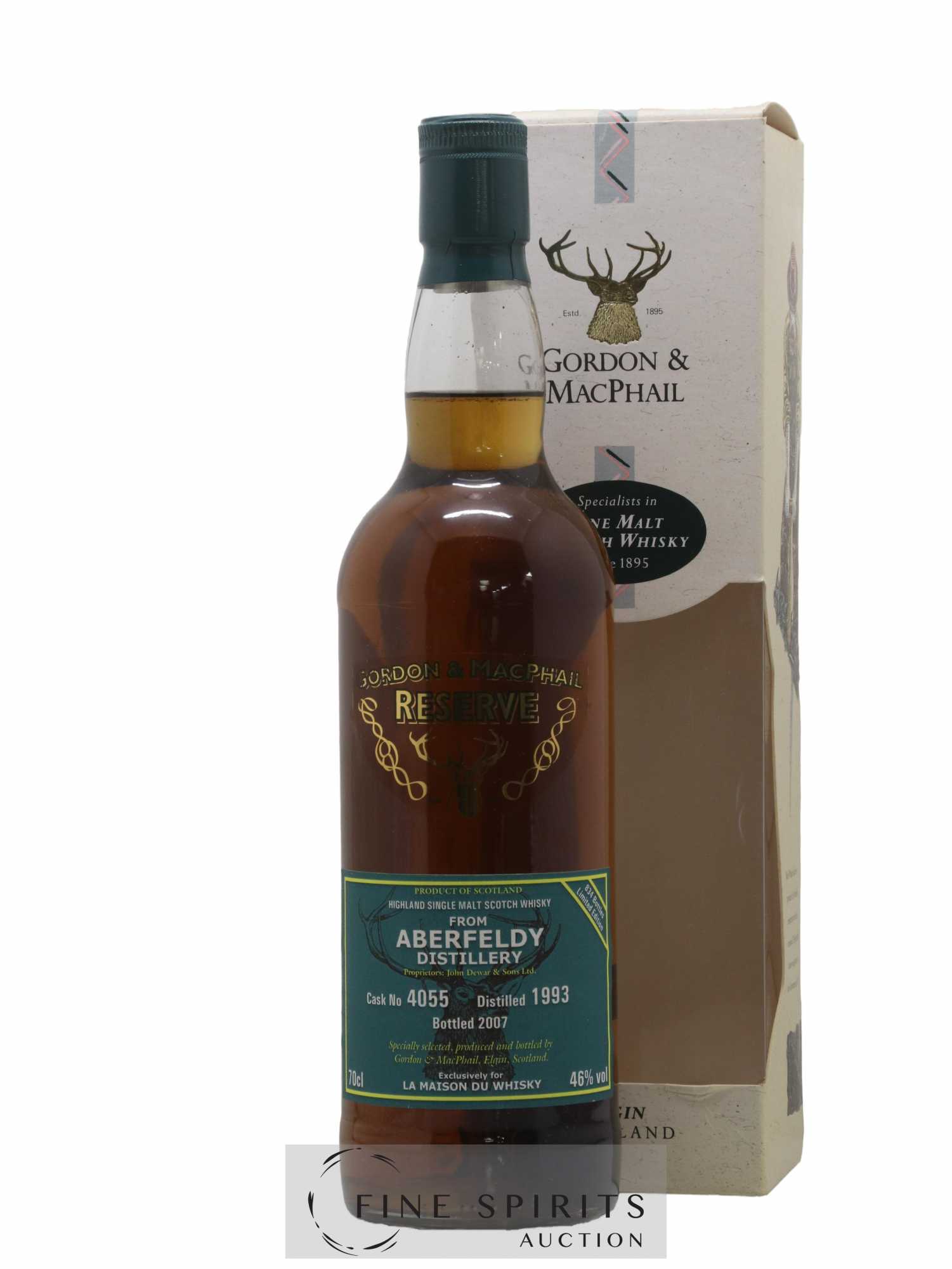 Aberfeldy 1993 Gordon & MacPhail Reserve Cask n°4055 - One of 834 - bottled 2007 LMDW - Lot of 1 bottle - 0