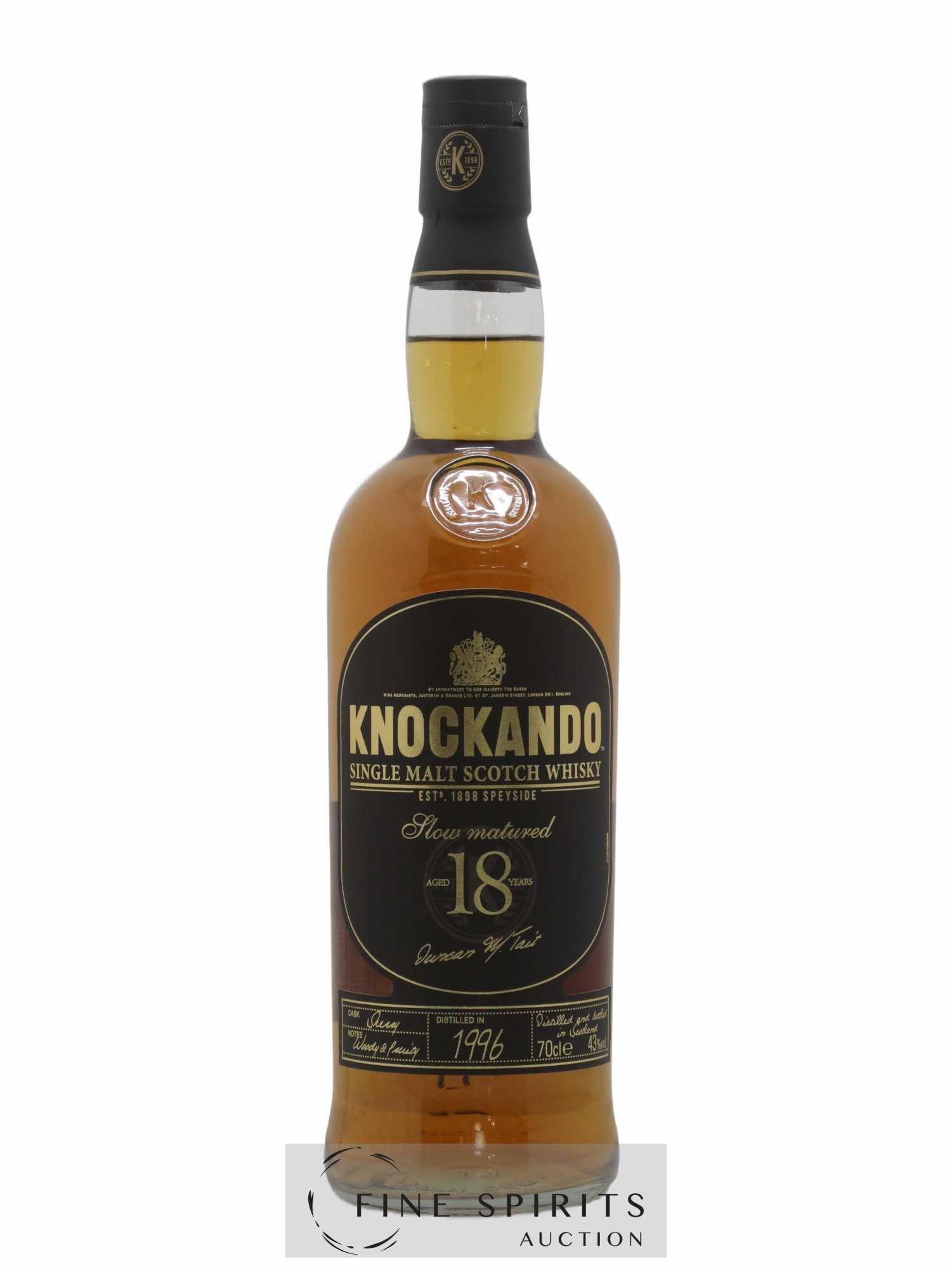 Knockando 18 years 1996 Of. Slow Matured - Lot de 1 bouteille - 1