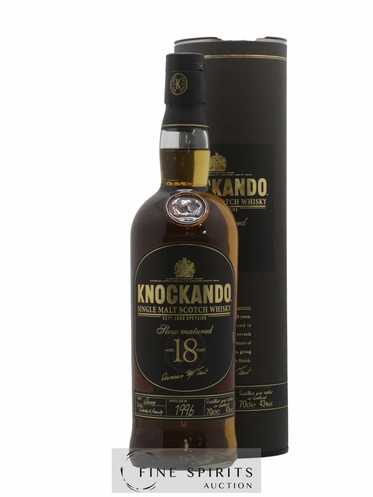 Knockando 18 years 1996 Of. Slow Matured - Lot de 1 bouteille - 0