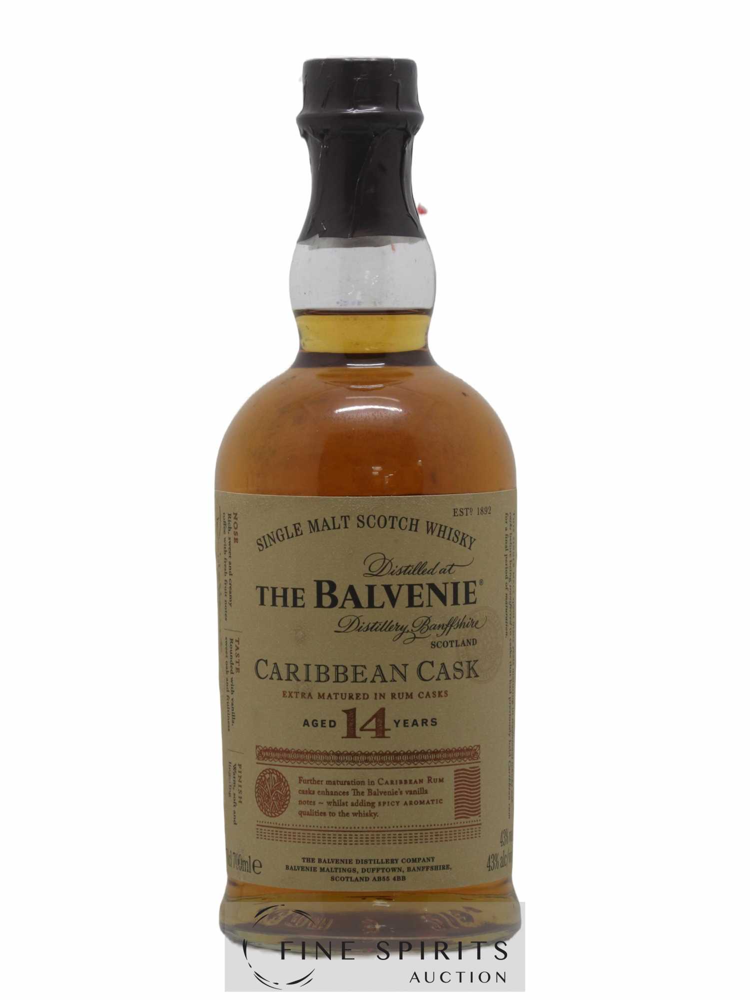 Balvenie (The) 14 years Of. Caribbean Cask Rum Cask Finish - Lot de 1 bouteille - 1