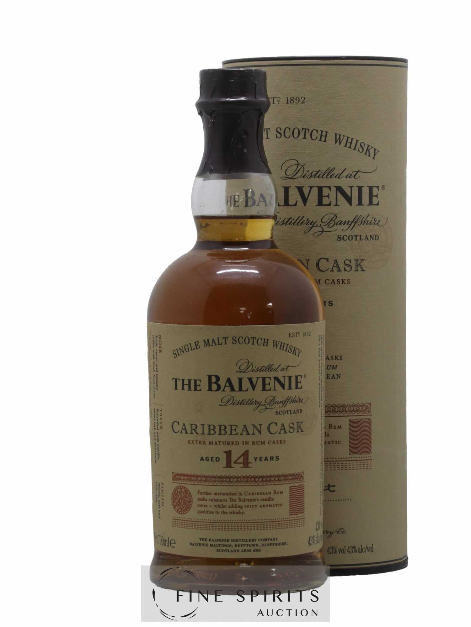Balvenie (The) 14 years Of. Caribbean Cask Rum Cask Finish - Lot de 1 bouteille - 0