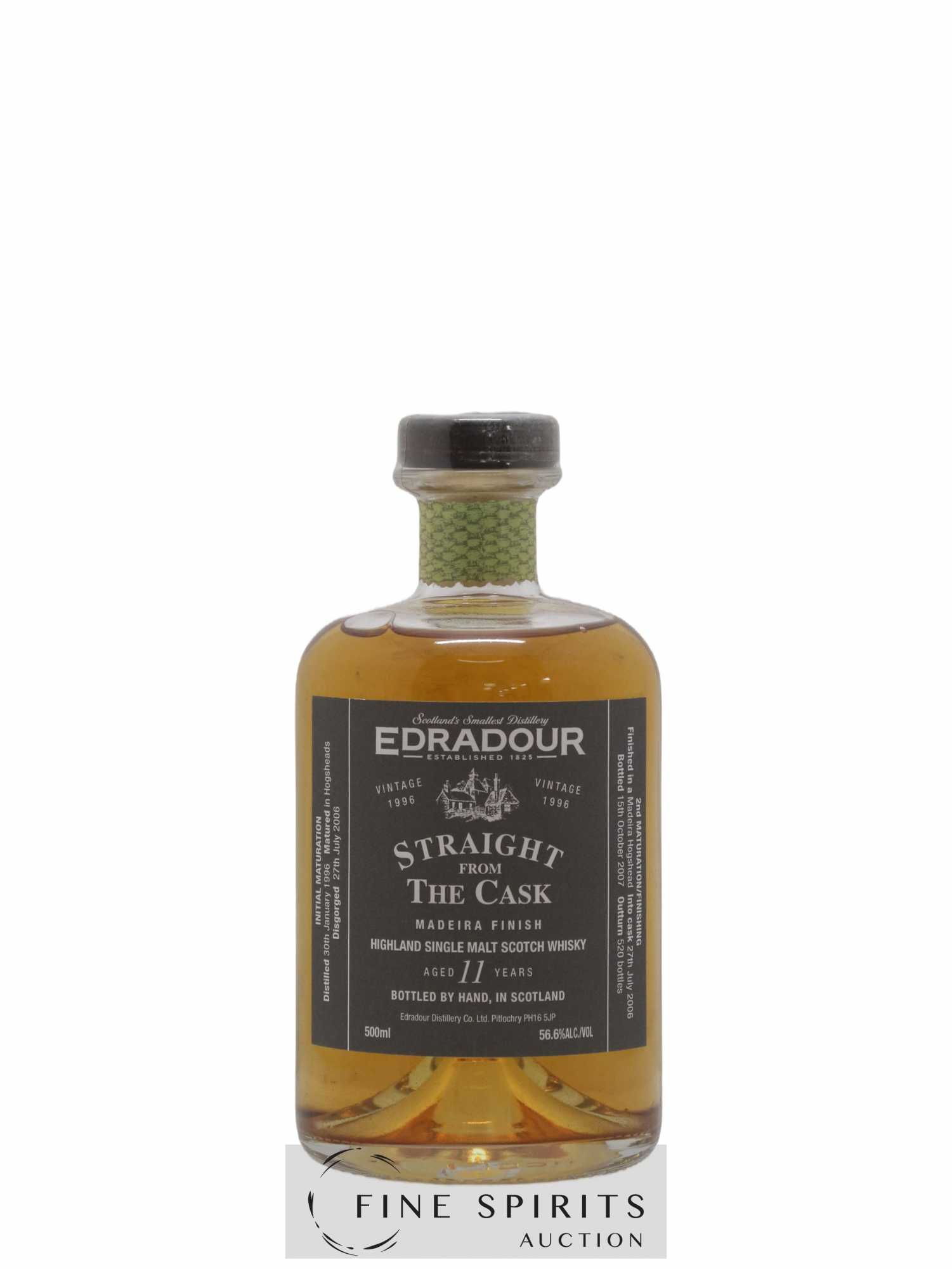 Edradour 11 years 1996 Of. Straight from the Cask Madeira Finish - One of 520 - bottled 2007 - Posten von 1 Flasche - 1