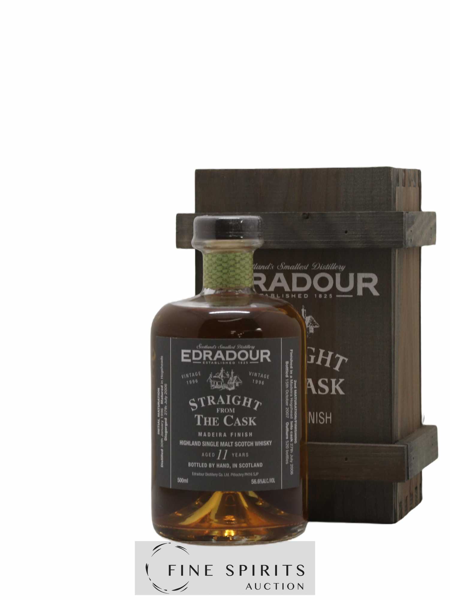 Edradour 11 years 1996 Of. Straight from the Cask Madeira Finish - One of 520 - bottled 2007 - Posten von 1 Flasche - 0