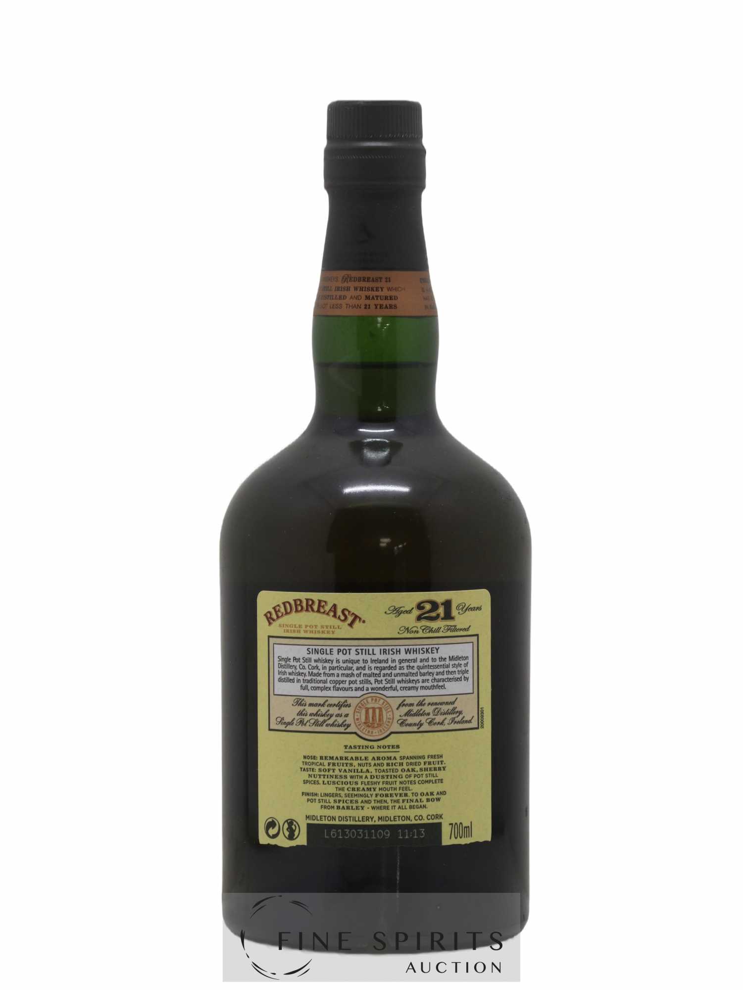 Redbreast 21 years Of. Single Pot Still Oak Casks - Lot of 1 bottle - 2
